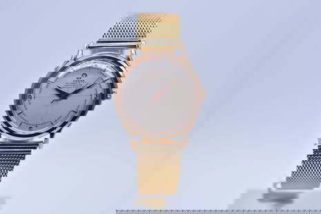 Omega 18k Gold Bumper Men's Watch Gold Plated Bracelet: Omega 2516 18k Gold Bumper Men's Watch Gold Plated Bracelet c 1950's
