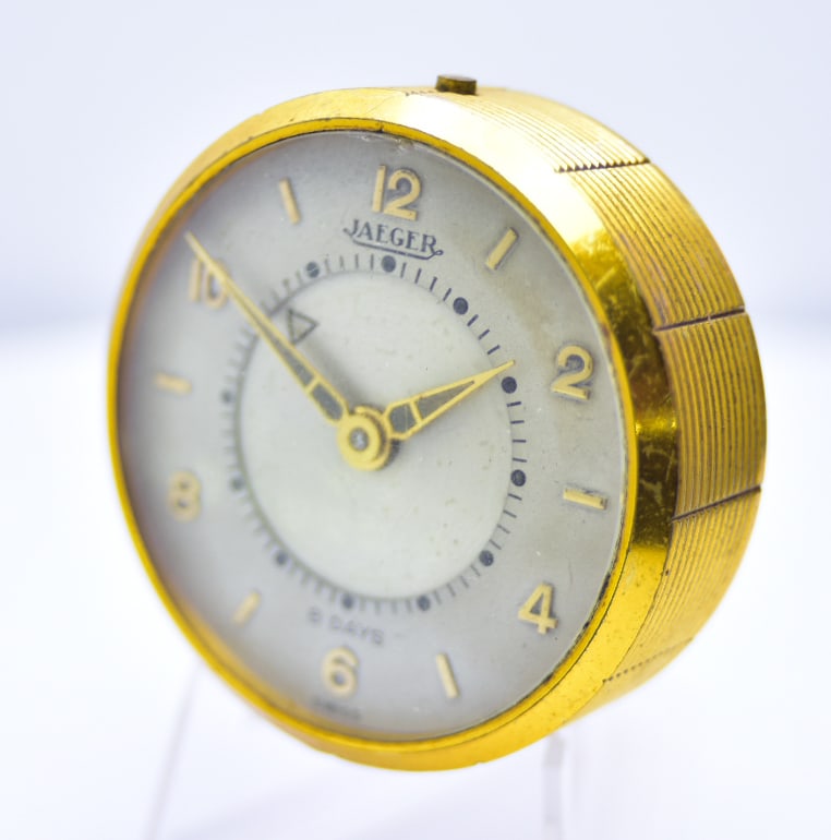 Jaeger Lecoultre Memovox Travel Desk Alarm Clock 8 Day c1960 (1 of 3)