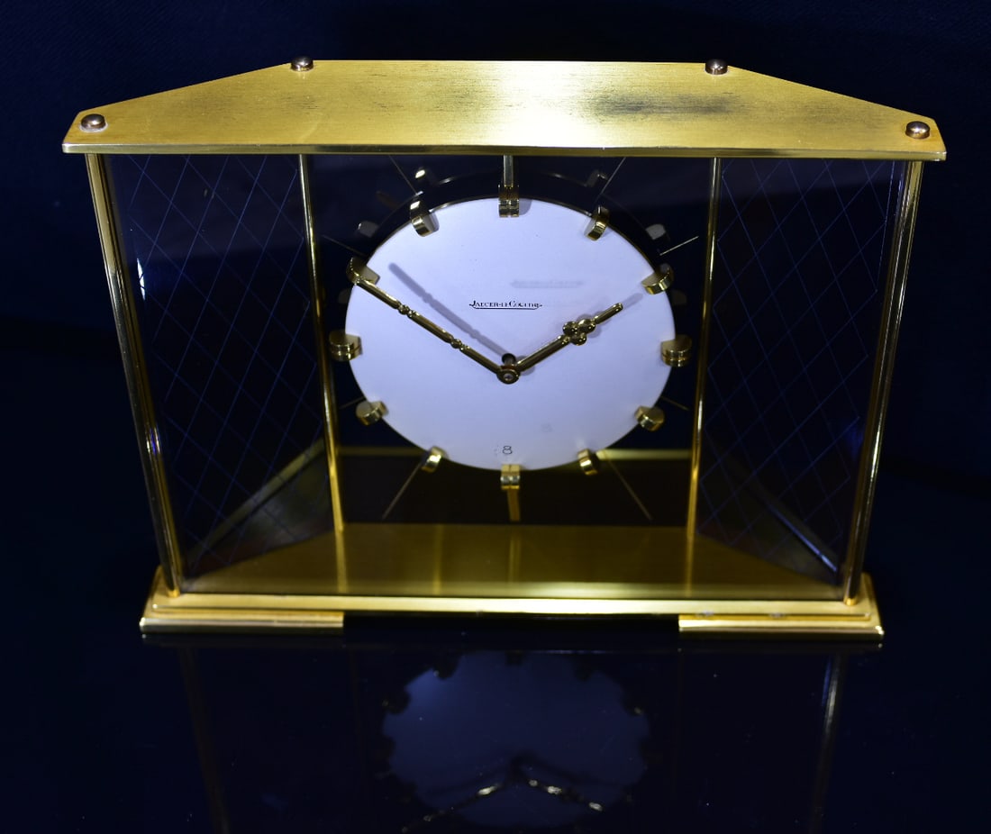 JAEGER-LE COULTRE MANTLE CLOCK c.1960 Brass 8 Day (1 of 8)