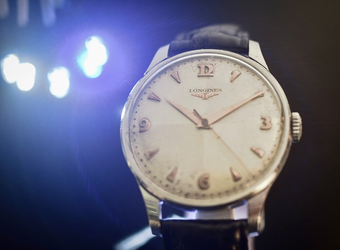 Longines Large Size Original Quarter Dial 1955 Calibre 12.68ZS: Longines Large Size Original Quarter Dial 1955 Calibre 12.68ZS The