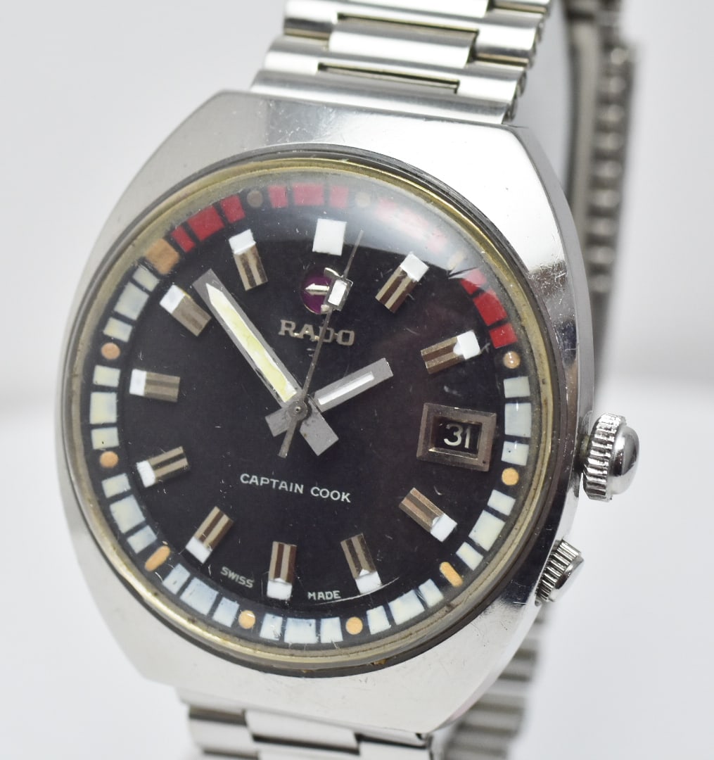 Rado Captain Cook MK II Men's Diving Watch with Bracelet c.1970's (1 of 6)