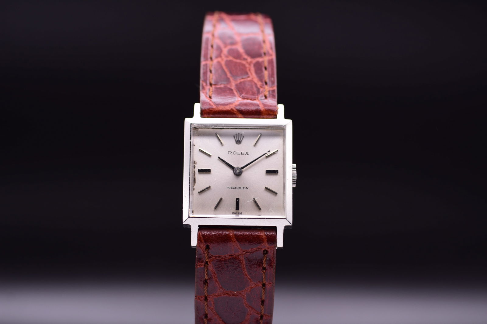 Rolex Precision Ref. 2611 The Pre-Cellini Classic Rare Square Cased Ladies Wristwatch (1 of 5)
