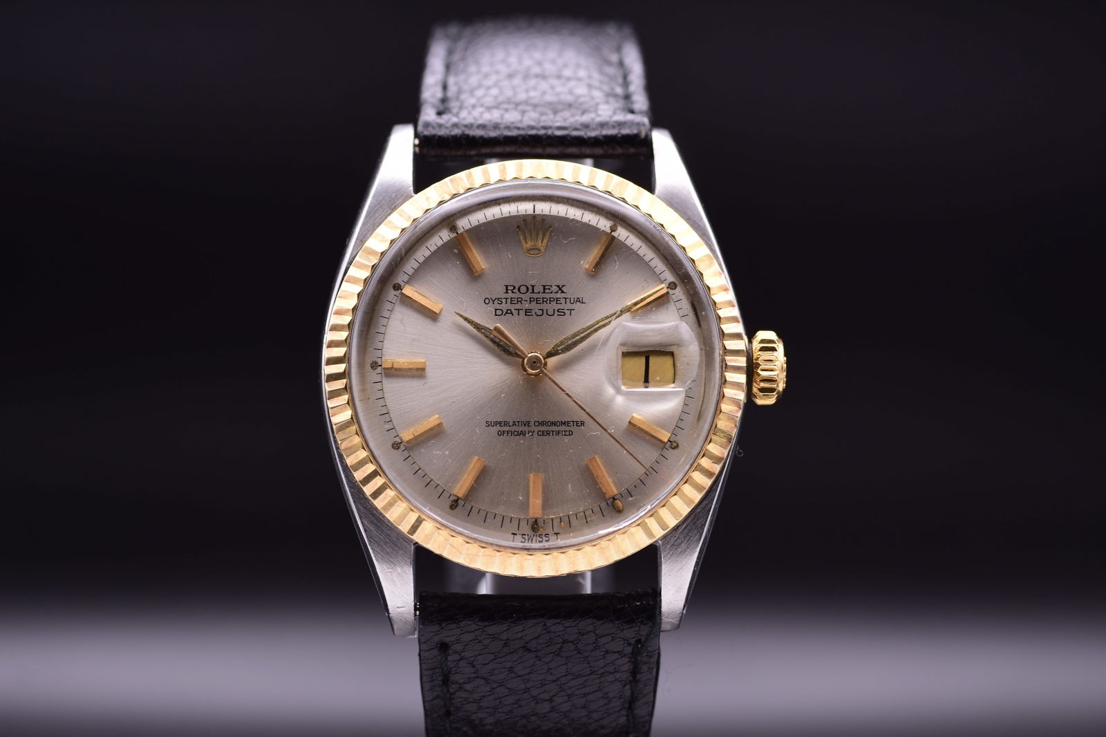 Rolex Datejust Ref. 1601 Classic Gent’s 1966 Steel and 18k Yellow Gold Fluted Bezel 60th Birthday (1 of 8)