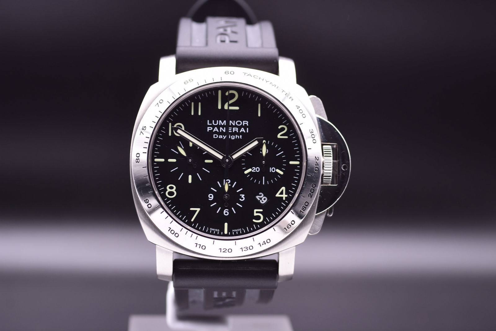 A Panerai Luminor Chronograph "Daylight", OP 6595 The Stallone Connection Wristwatch: A Panerai Luminor Chronograph "Daylight", OP 6595 The Stallone Connection Wristwatch An exceptionally fine and well-preserved example of the Panerai Luminor Chrono “Daylight” (Ref. PAM00196),