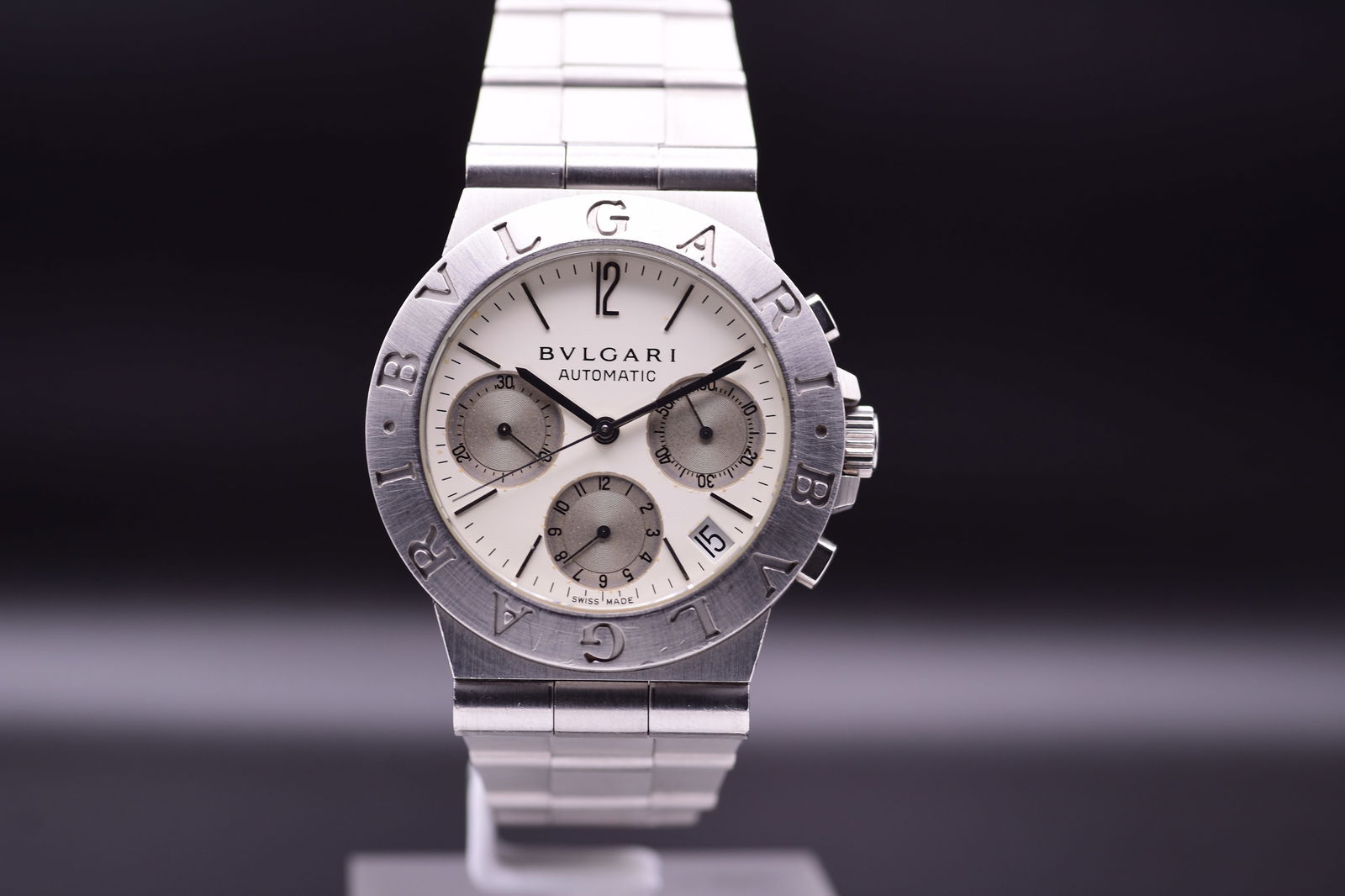 Bvlgari Chronograph Wristwatch with Date, Ref. CH35S. The Diagono Sport (1 of 6)