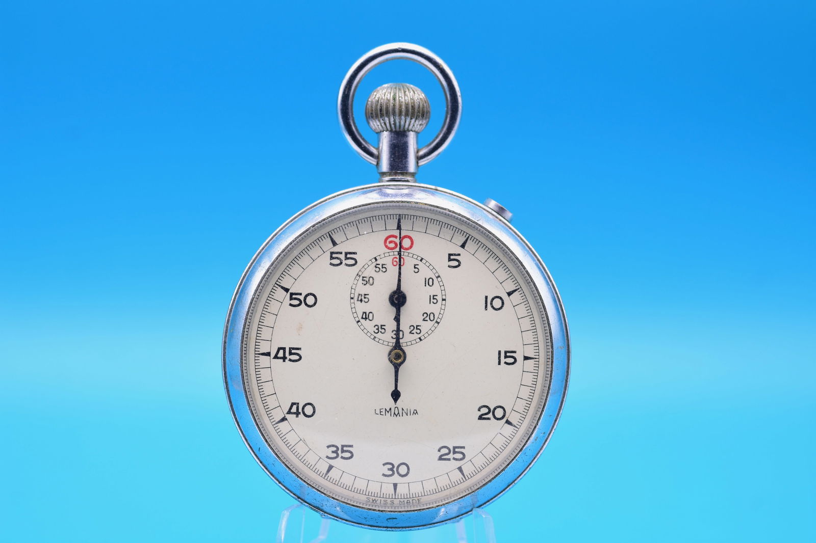 A Fine Vintage Lemania Chrome-Plated Mechanical Stopwatch, c.1960s (1 of 4)