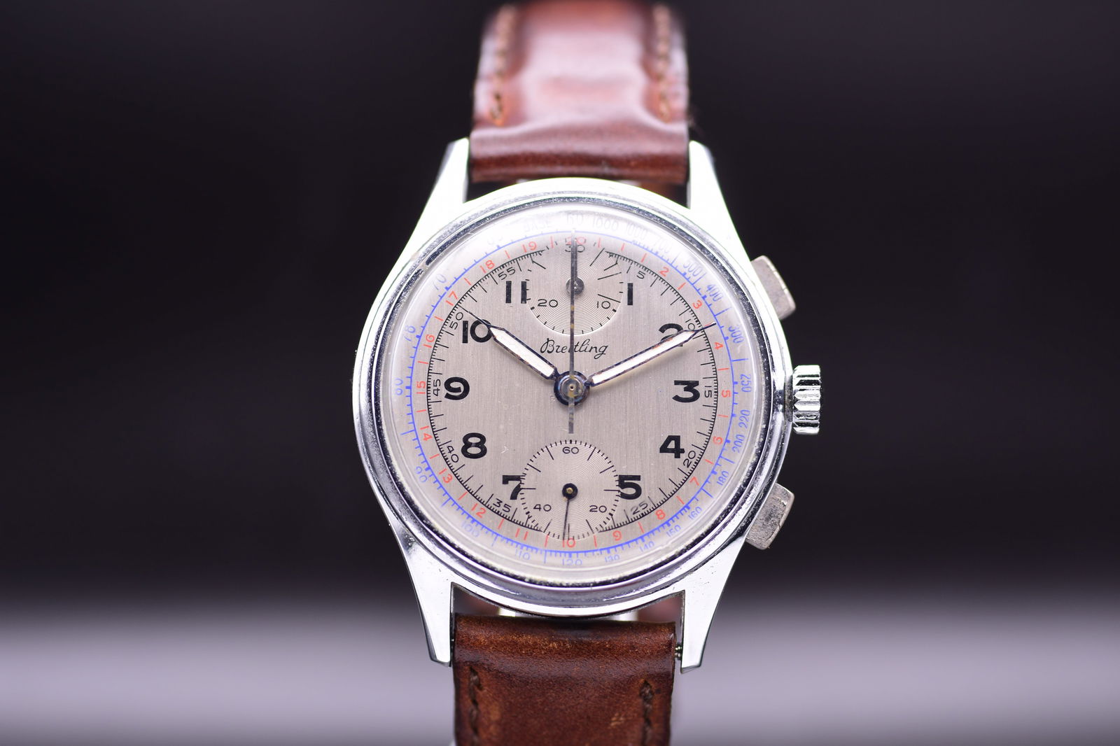 Breitling Chrome Rare 'Up/Down' manual-wind chronograph wristwatch, Ref. 178, c1945 (1 of 5)