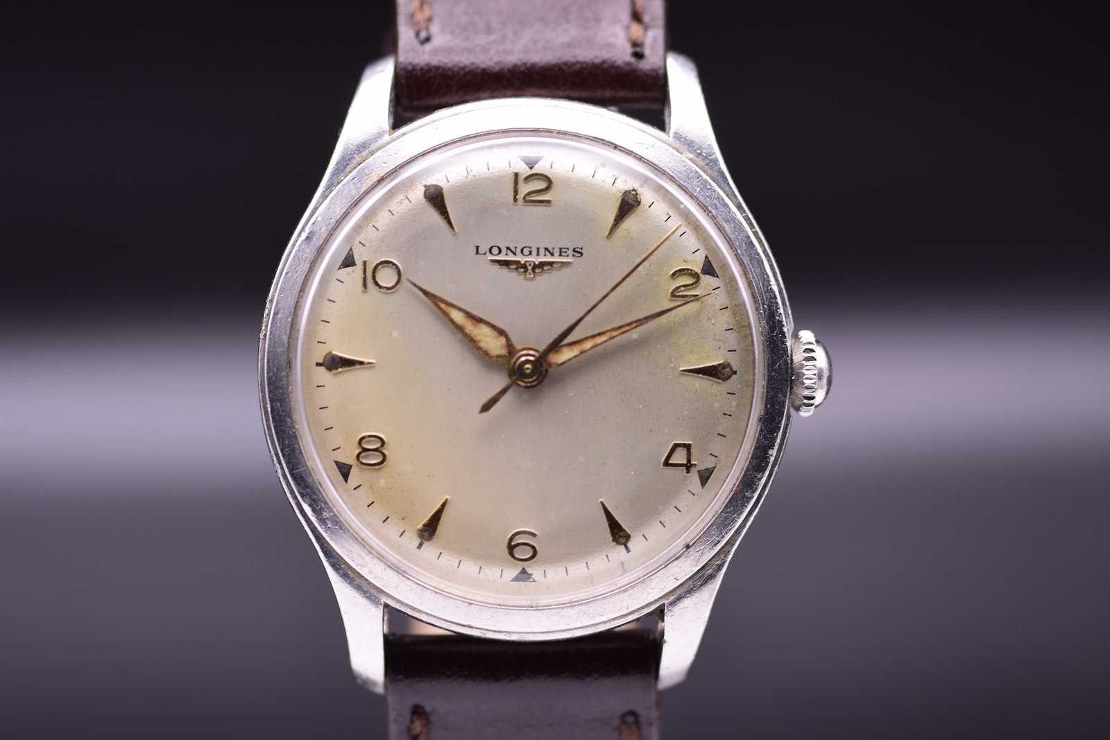 Longines Dress Watch Ref 6264-3 Stainless Steel Manual Wind Wristwatch 1952: Longines Dress Watch Ref 6264-3 Stainless Steel Manual Wind Wristwatch 1952A handsome and classically proportioned post war dress watch, this 1952 Longines Reference 6264-3 is a superb example from th