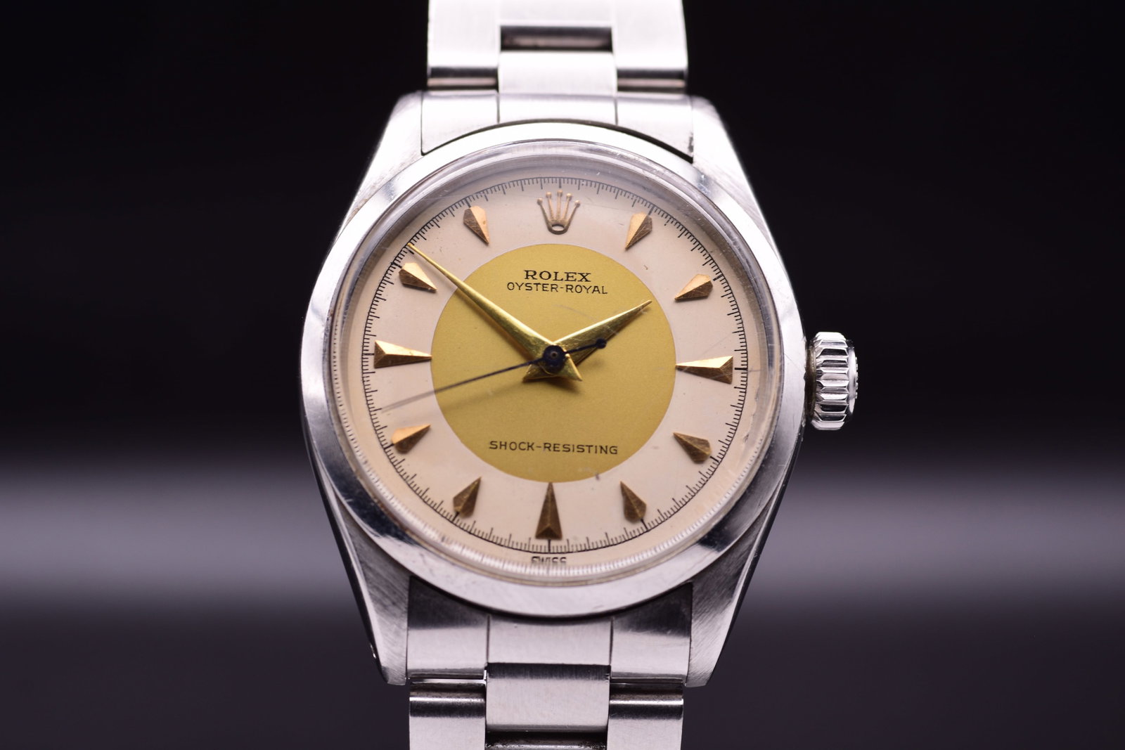 Rolex Oyster Royal Ref. 6444 c 1955 Silvered Two-Tone Dial Stainless Steel Bracelet (1 of 7)