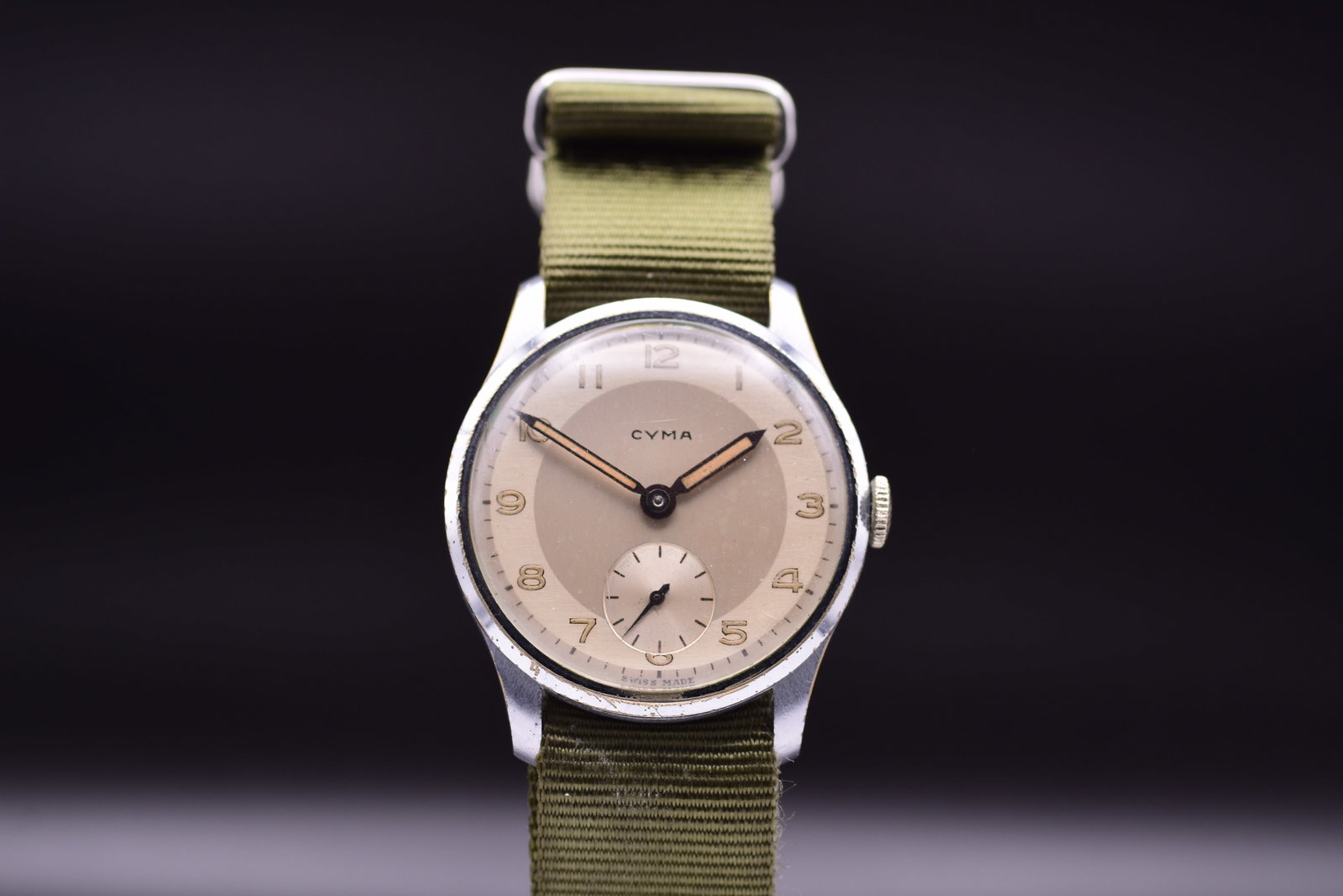 CYMA Military Era Service Style Men's Wristwatch Manual Wind c.1940 (1 of 5)