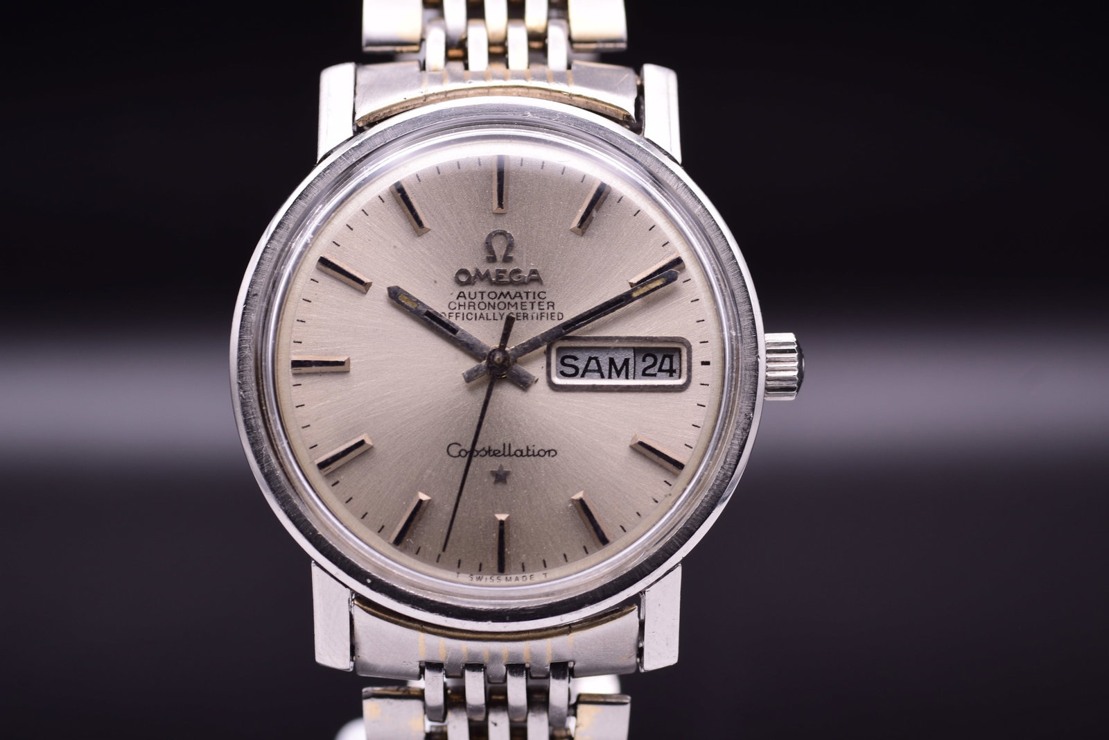 Omega Constellation Day Date Automatic Chronometer Ref. 168.016 "beads of rice" bracelet. (1 of 6)