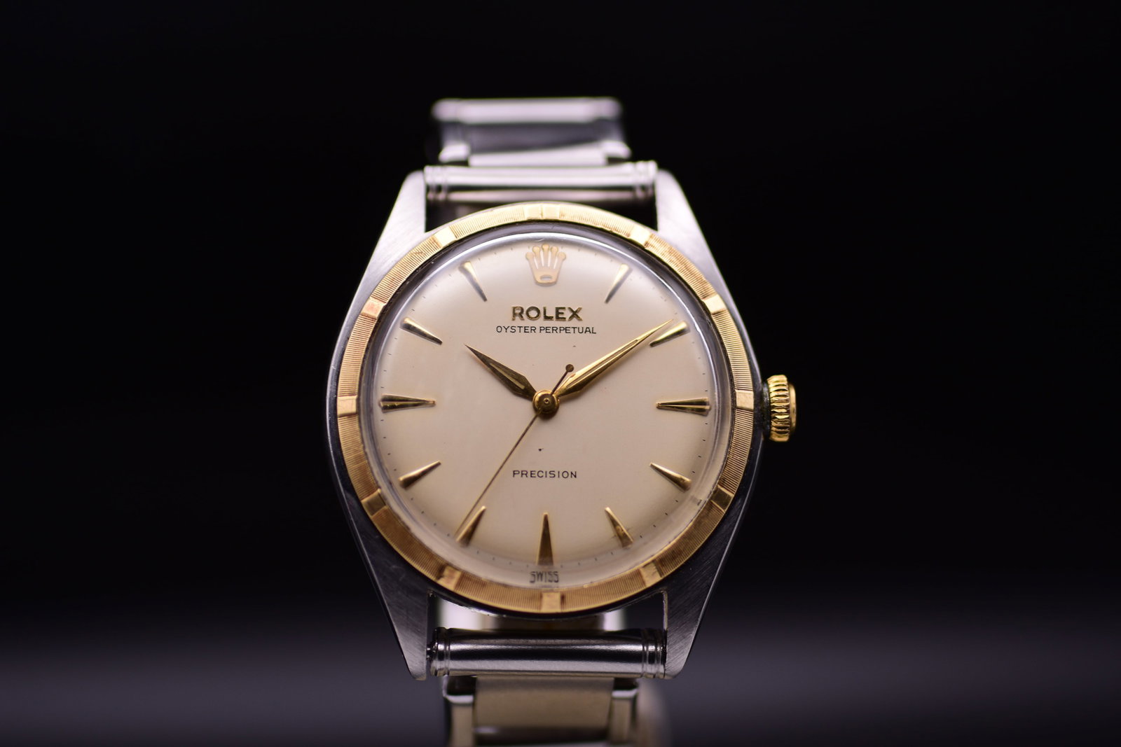 Rolex Oyster Perpetual Big Bubbleback Ref 5029 Stainless Steel Gold Original Papers (1 of 7)