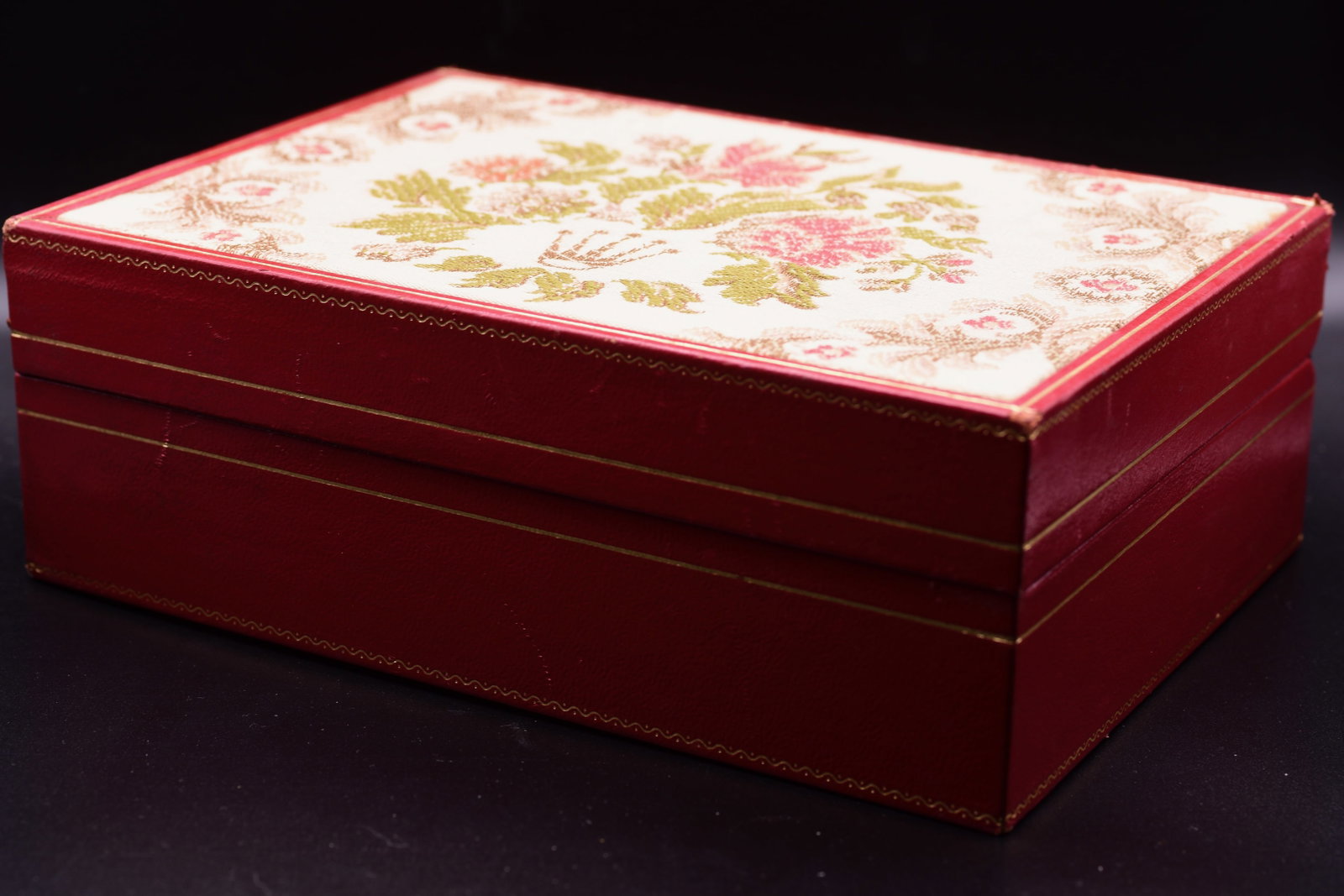 Rolex 60.01.2 "Tapestry" Floral Embroidered Watch Box Deluxe Presentation Case Lady President (1 of 3)