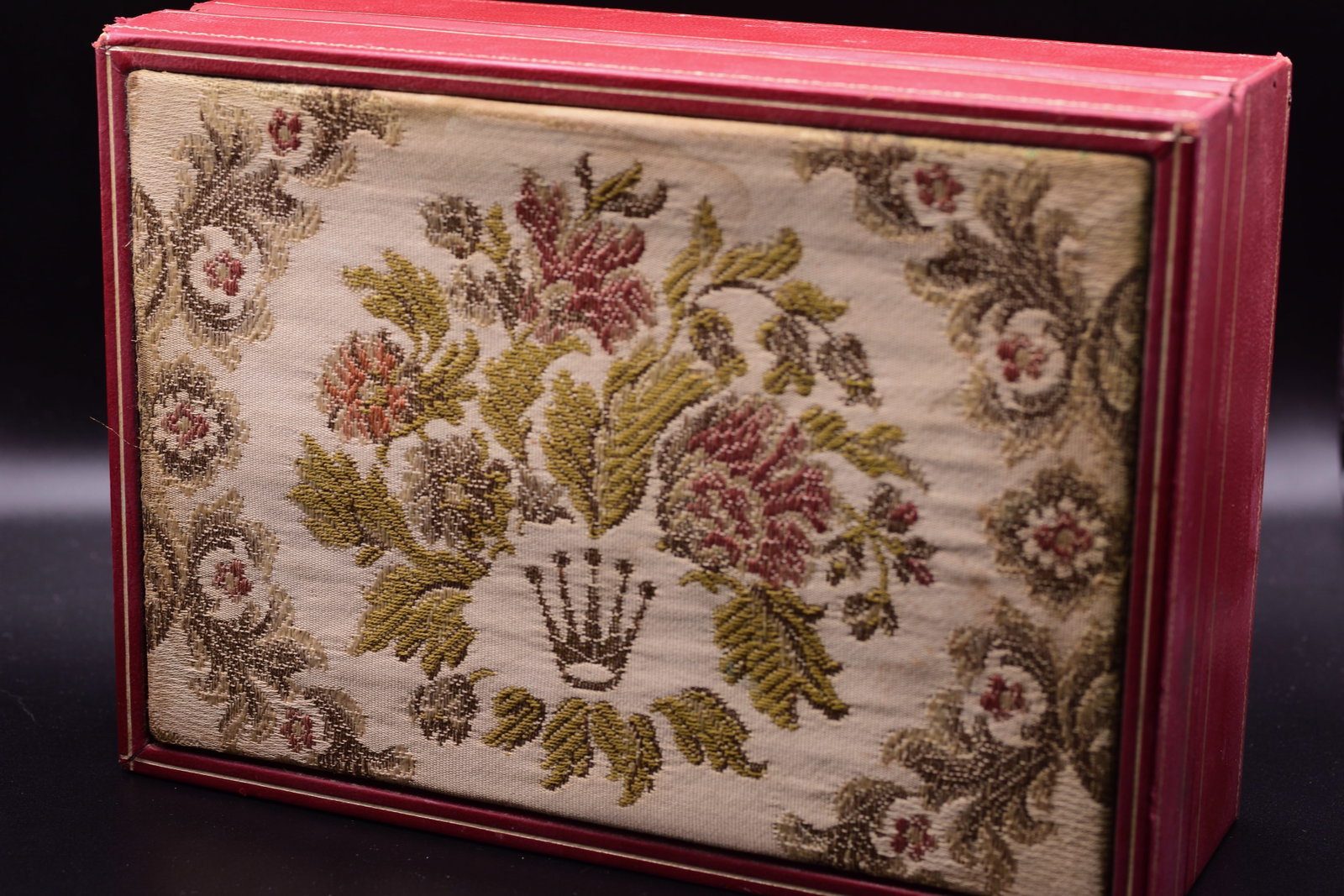 Rolex 60.01.2 "Tapestry" Floral Embroidered Watch Box Deluxe Presentation Case Lady President (1 of 2)