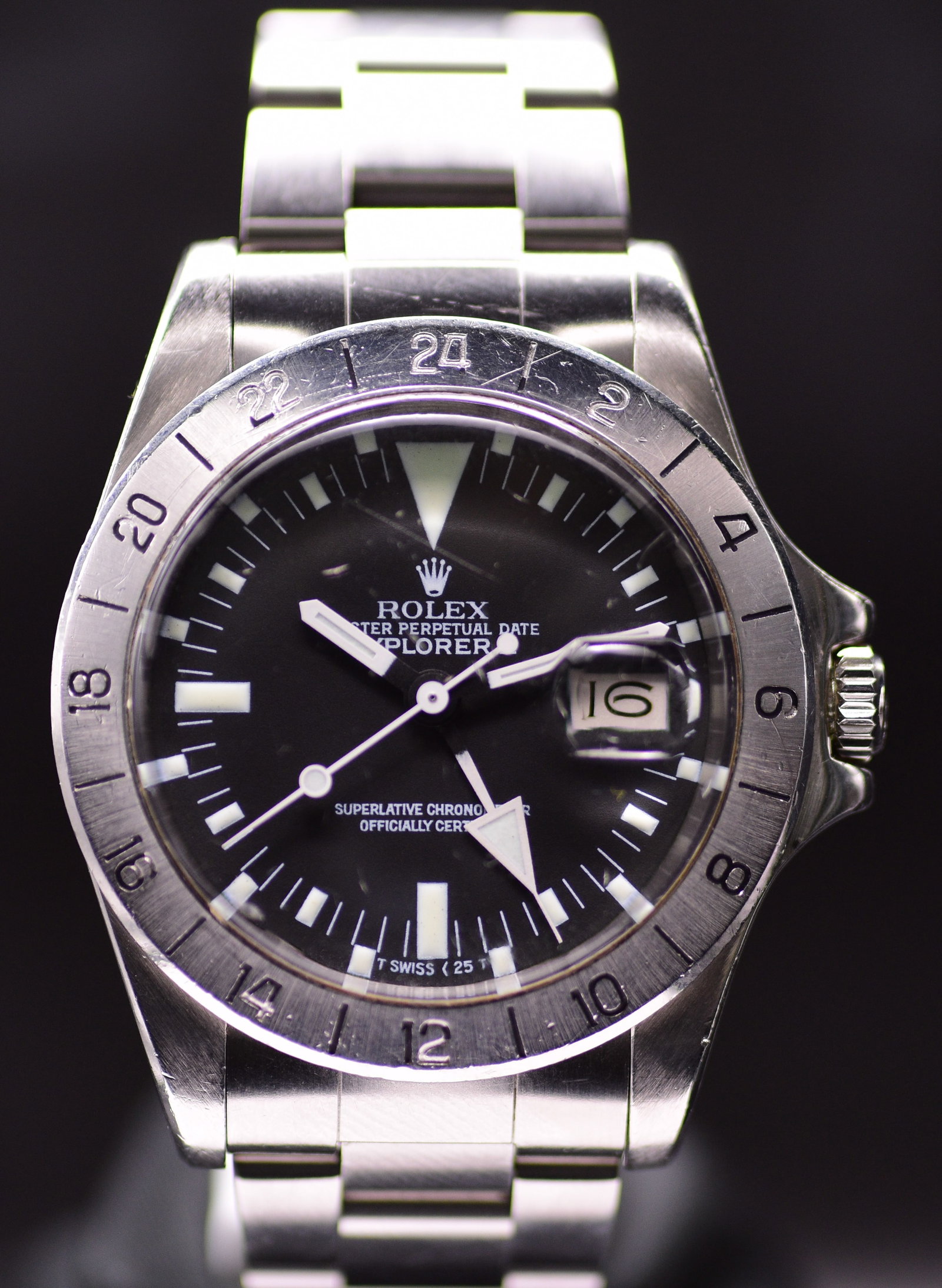 Rolex Explorer II 1655 Steve McQueen Early 'Frog Foot' Mark 2 Dial 'Albino' Fade Arrow Hand: Rolex Explorer II 1655 Steve McQueen Early 'Frog Foot' Mark 2 Dial 'Albino' Fade Arrow Hand Exceptionally Rare 1972 The Rolex Explorer II reference 1655 was created in 1971 as an ultra specialized, ul