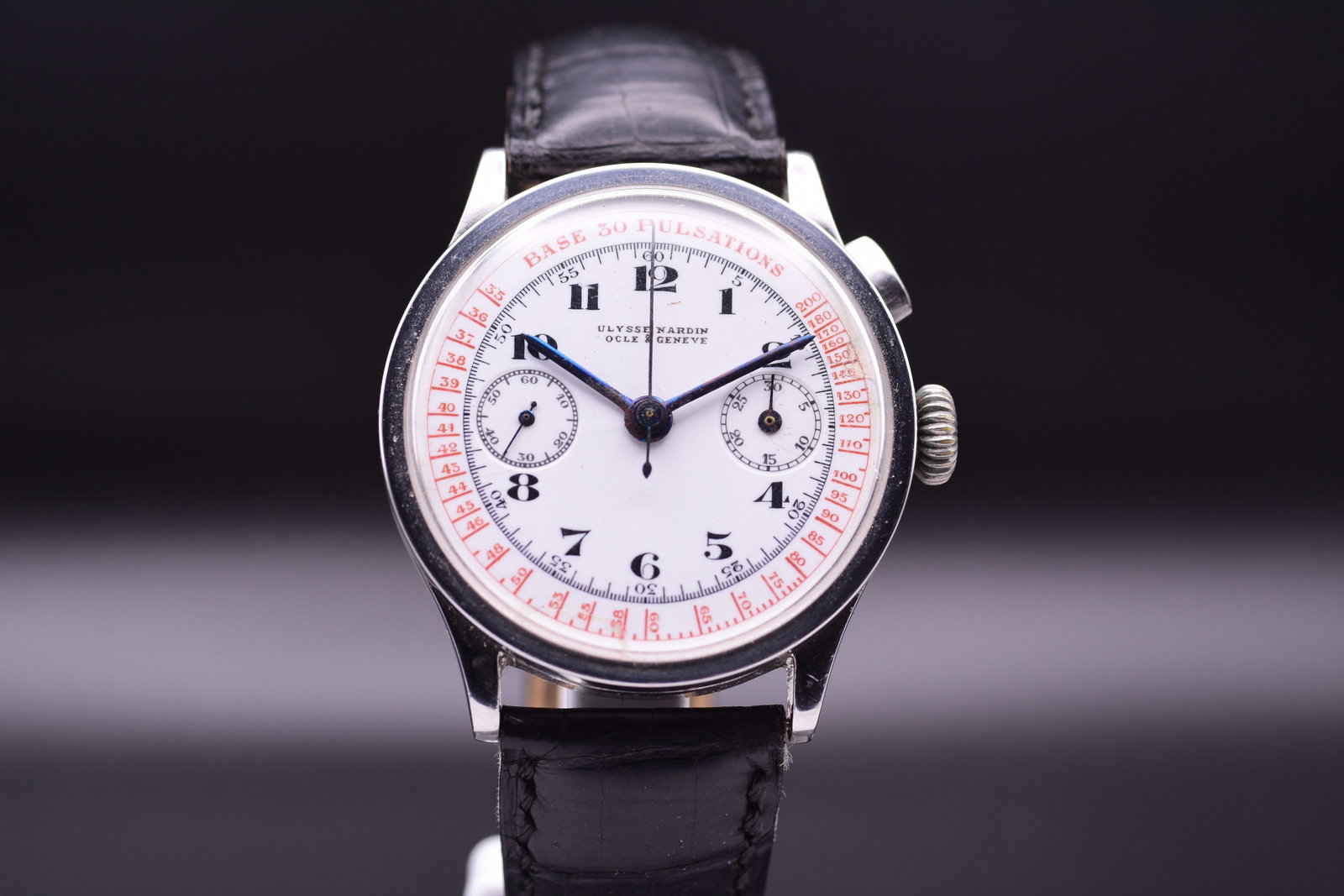 Ulysse Nardin Locle Geneve "Drs. Pulsation" Enamel Dial Mono Pusher Chronograph "Drs. Pulsation" (1 of 5)
