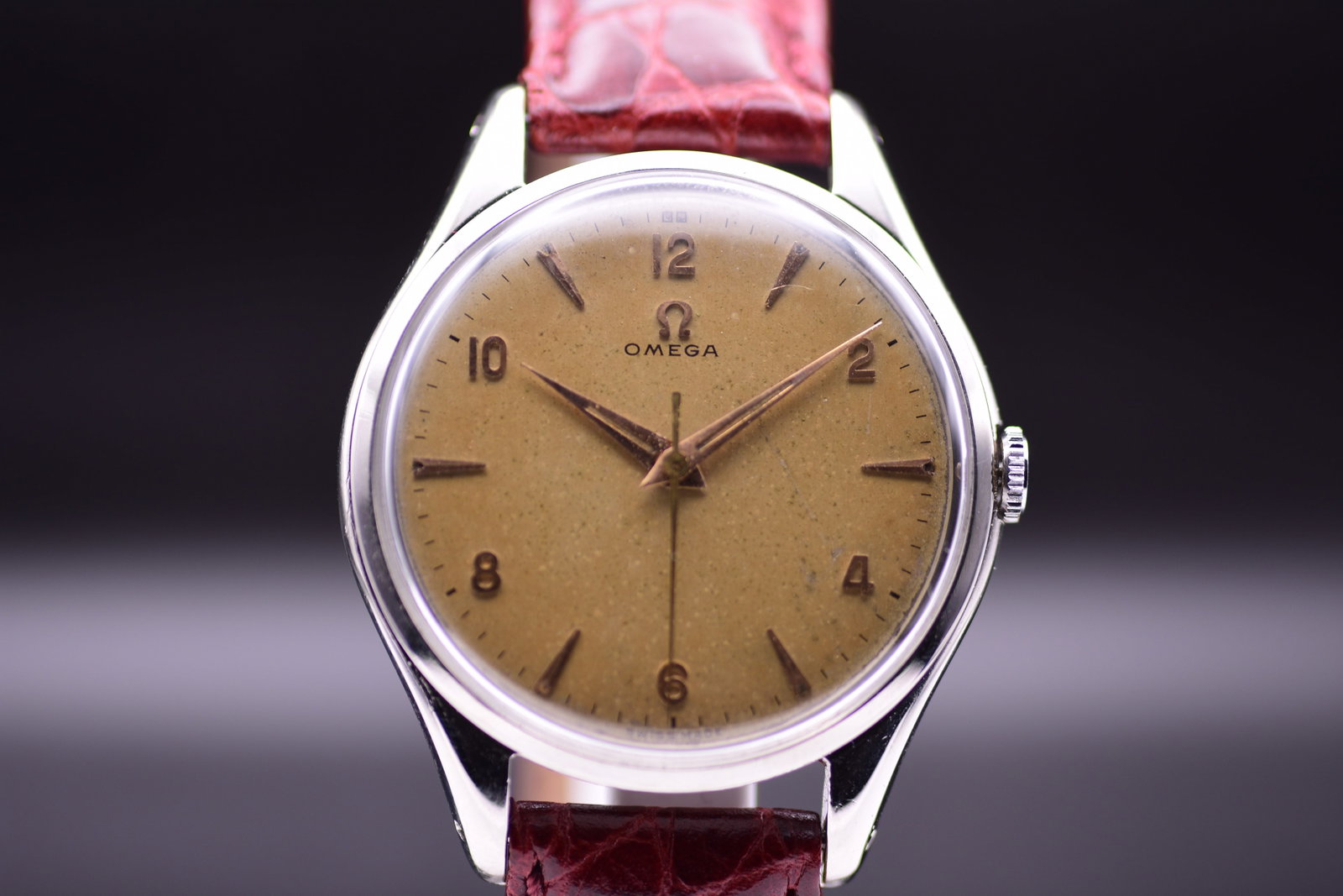 Omega Ref. 2506-10 Jumbo Dress Watch Oversized Cal 283 Textured Patina Dial 1950 (1 of 5)