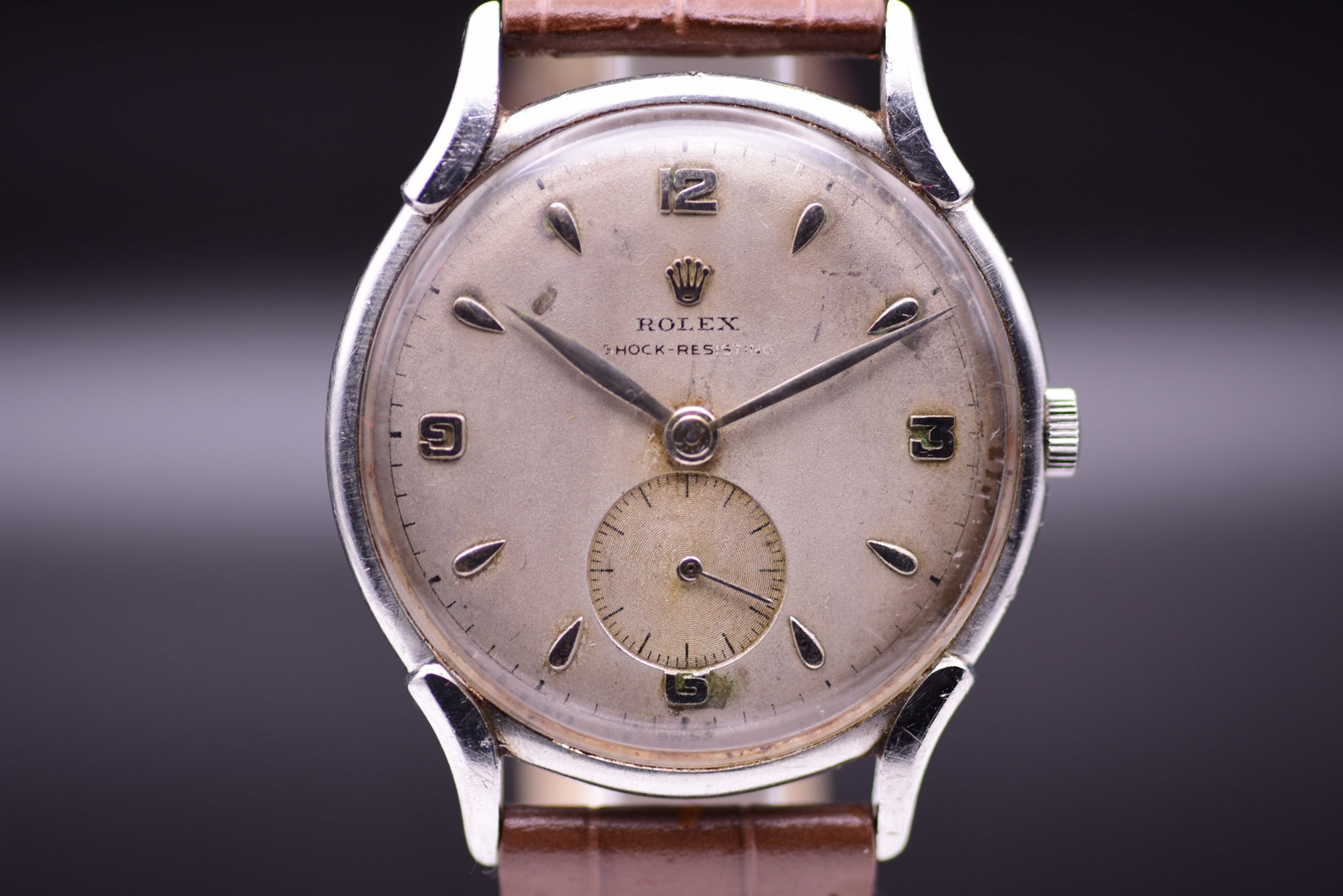Rolex Precision Snapback 4498 Spider Lugs 35mm c.1953 (1 of 4)