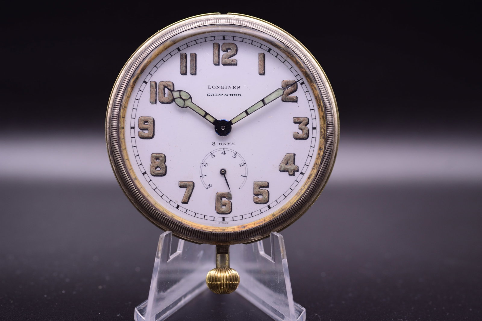Longines, The Statesman's Choice: A Rare 8-Day "Goliath" Pocket Watch, Retailed by Galt & Bro 1922 (1 of 5)