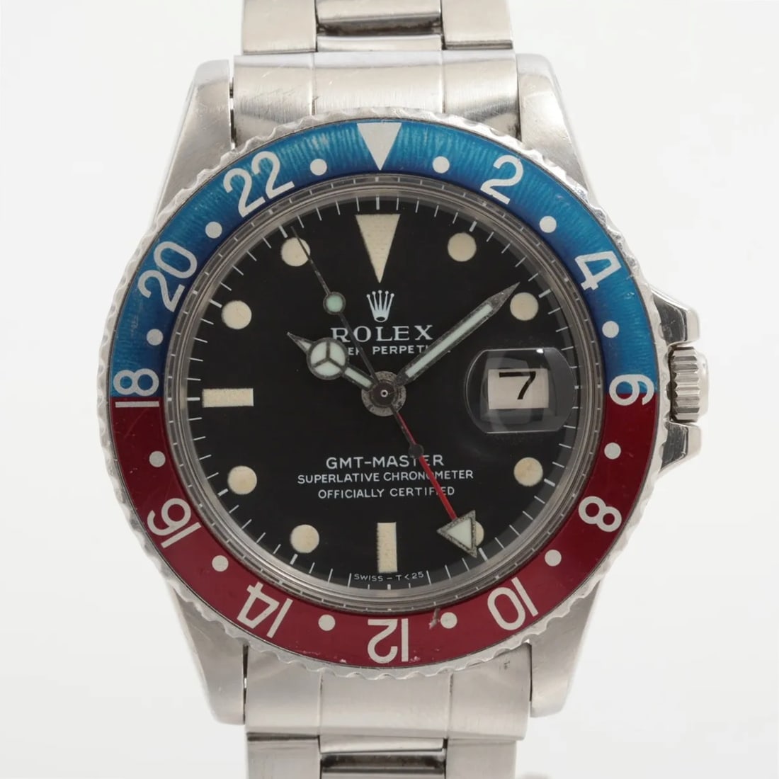 Rolex GMT Master 1675 "Pepsi" 1971 Rare Mark I "Long E" Matte Dial, Sharp Factory Chamfers (1 of 5)
