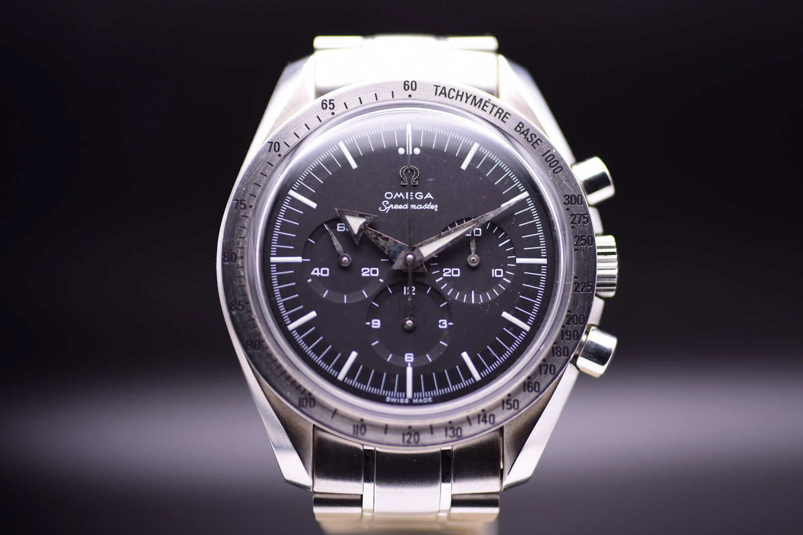 Omega Speedmaster 57 Broad Arrow Reissue 3594.50.00 Matte Charcoal Dial Base 1000 Steel Bezel 1999: #REF!