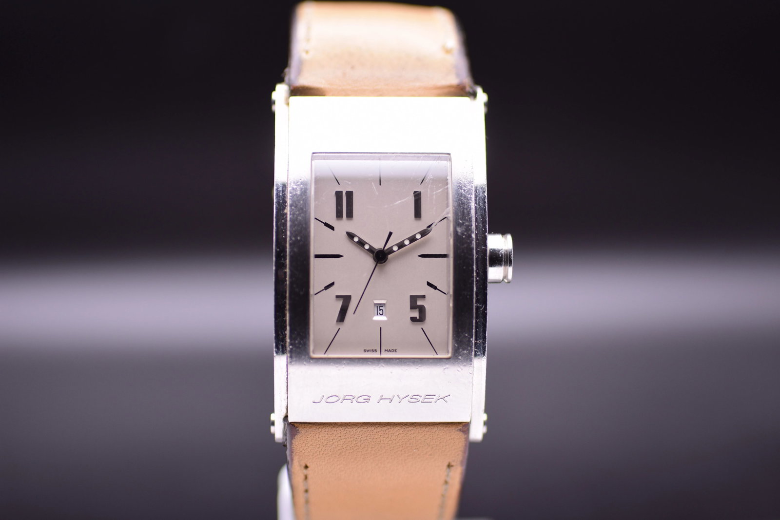 Jorg Hysek Kilada Curved 9012 Silvered Dial Stylised Arabic Numerals 2005: #REF!