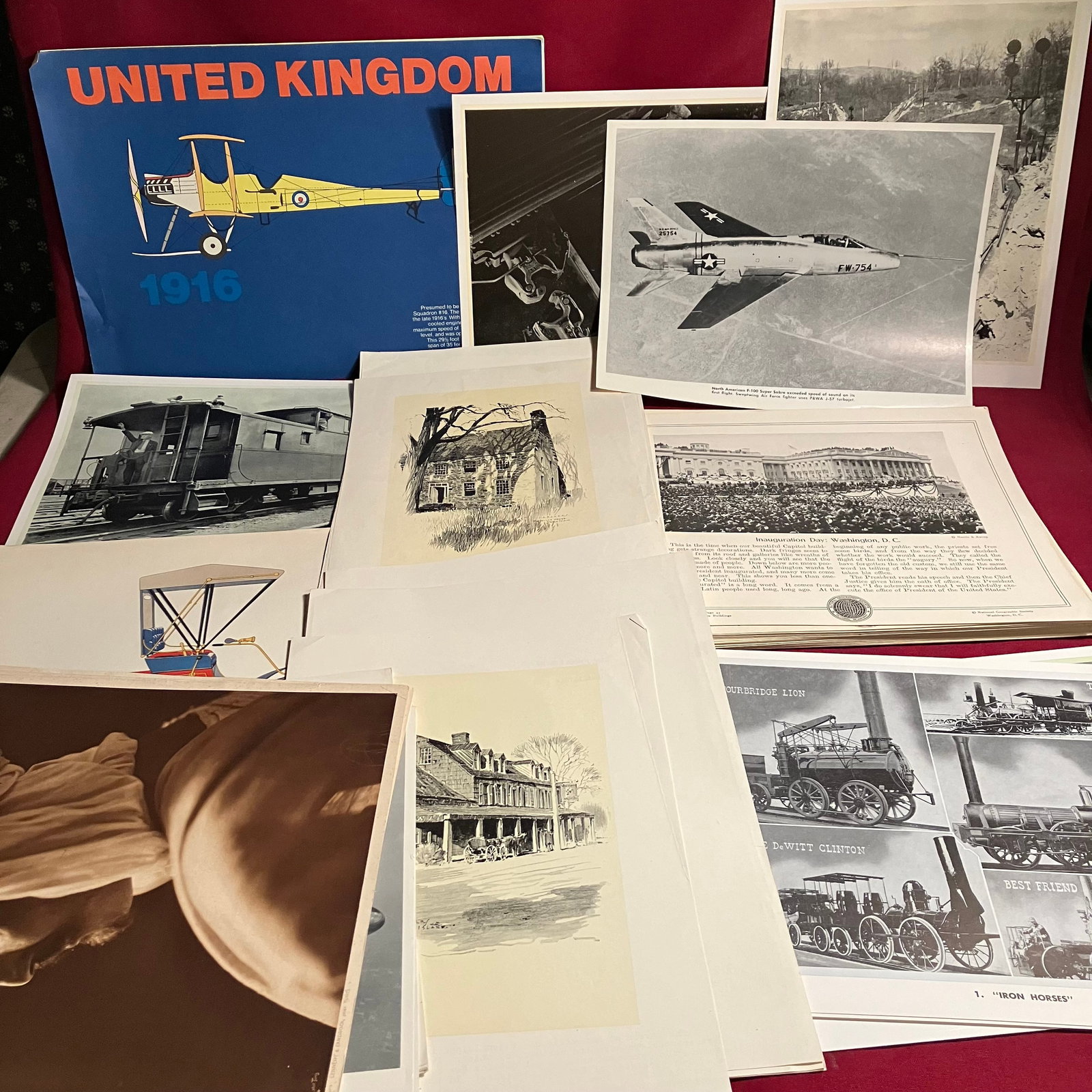 Various Older Ephemera - Transportation, Buildings, Etc. - Reference Sheets (1 of 11)