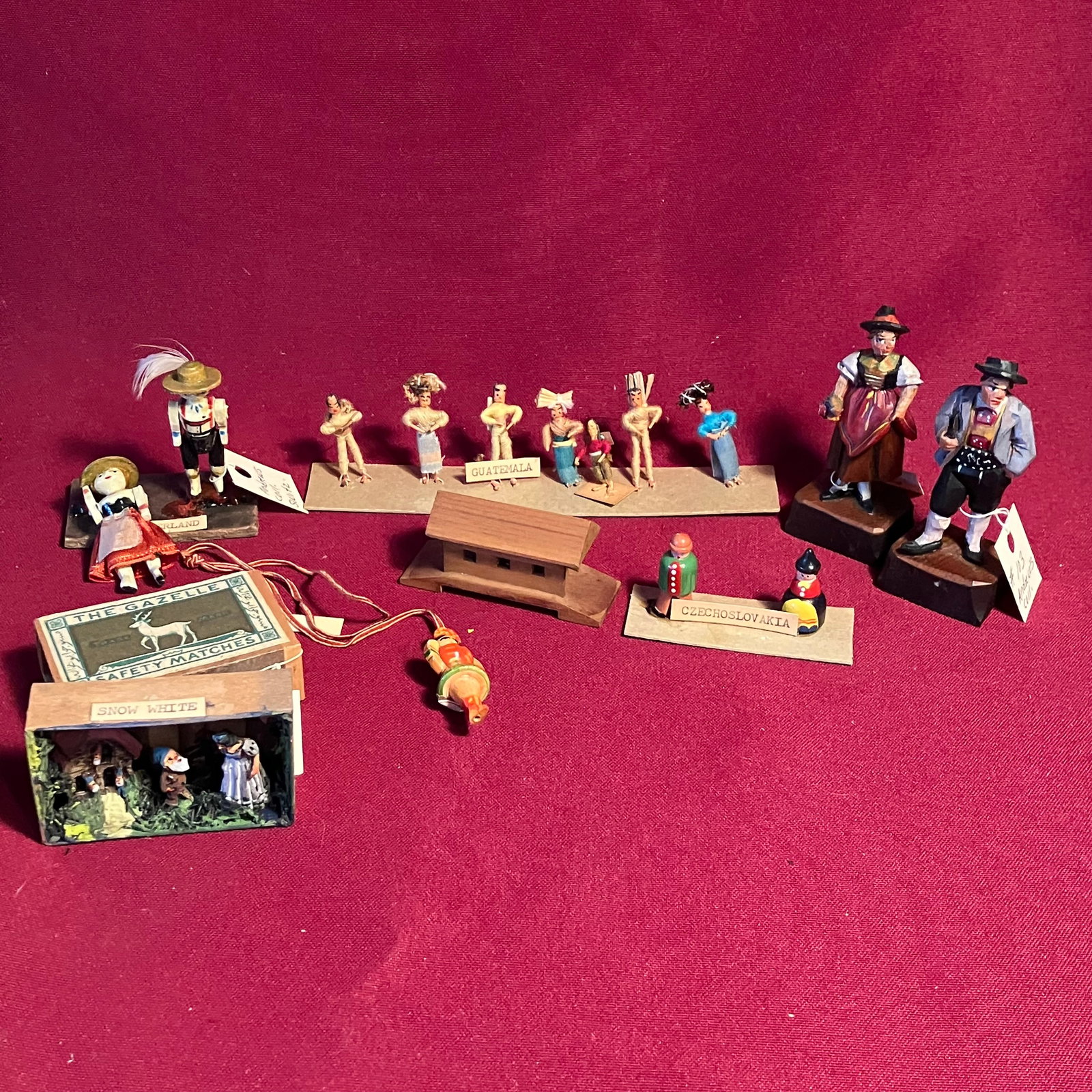 Miniature and Small Sized Dolls - Mostly Wood, Paper, Natural Materials - Czech Couple (Buttons on (1 of 8)