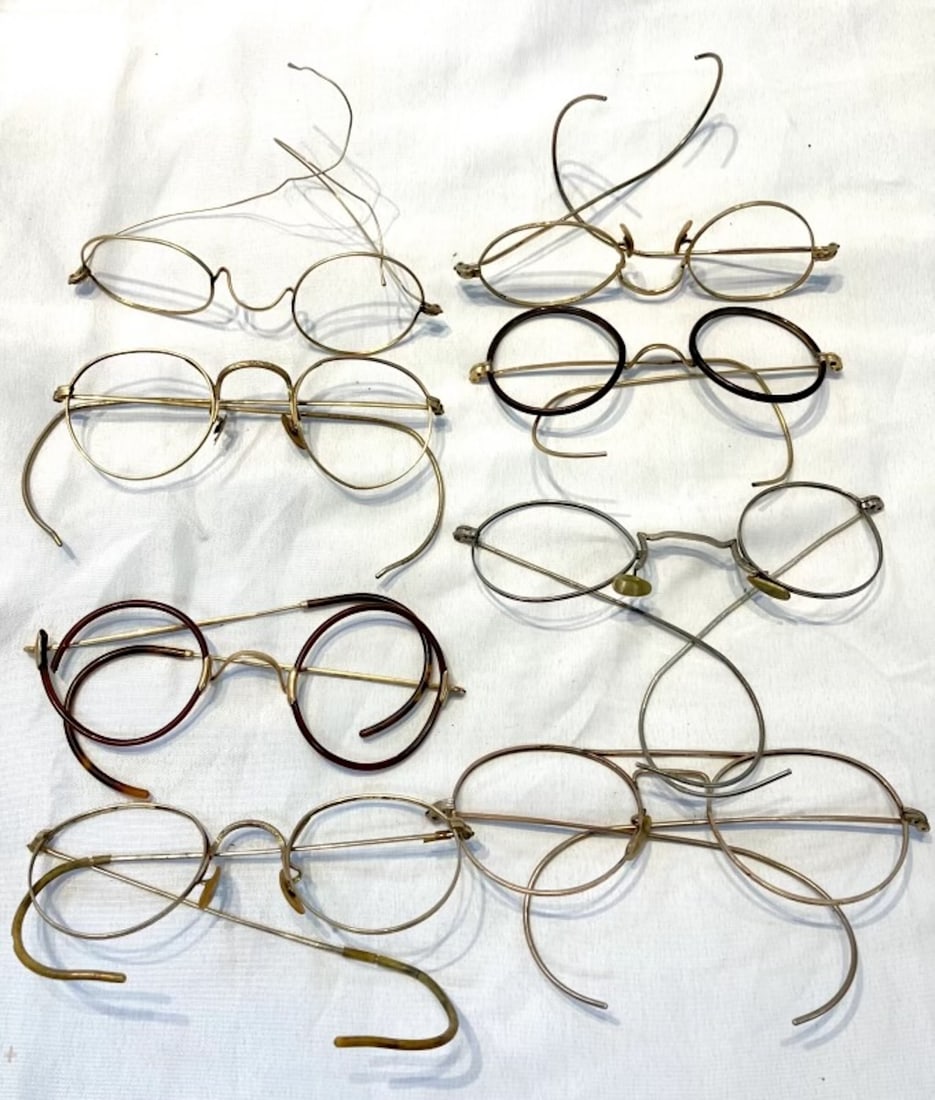 Lot of Eight Gold Filled Eyeglasses Approx 70 Grams: Lot of Eight Gold Filled Eyeglasses Approx 70 Grams