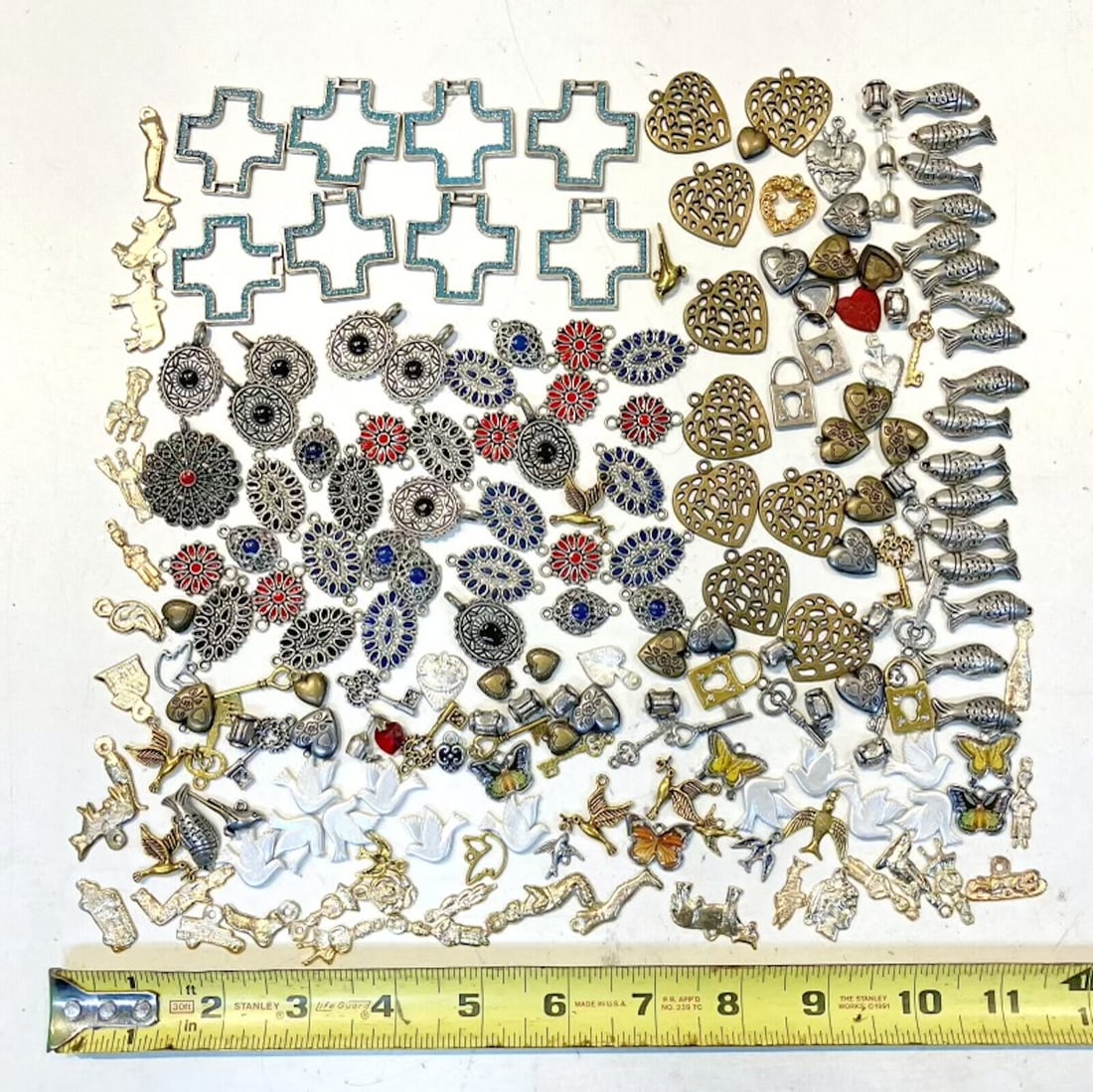 Milagros Birds Fish Buterfly Lock Hearts Mexican Folk Art: Milagros Birds Fish Buterfly Lock Hearts Mexican Folk Art