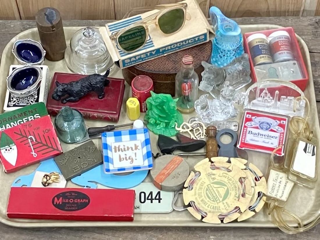 Masonic Brass Printer Block, Scottie Dogs, Cobalt Salt Cellars, Beer Items (1 of 5)