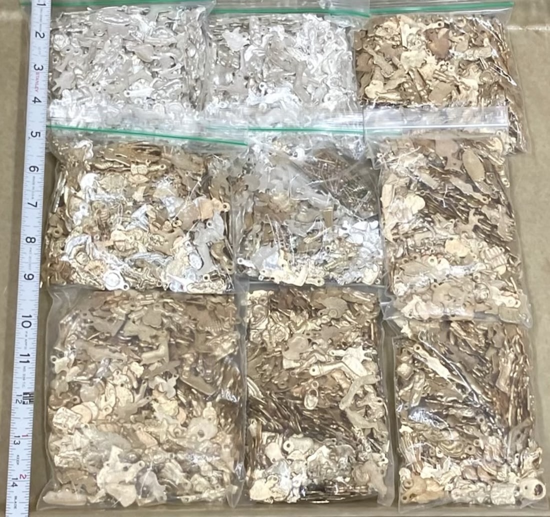1000s of Milagros, Approx 9 Pounds Silver & Gold Toned, Latin American Folk Art Charms, Mexico: 1000s of Milagros, Approx 9 Pounds Silver & Gold Toned, Latin American Folk Art Charms, Mexico