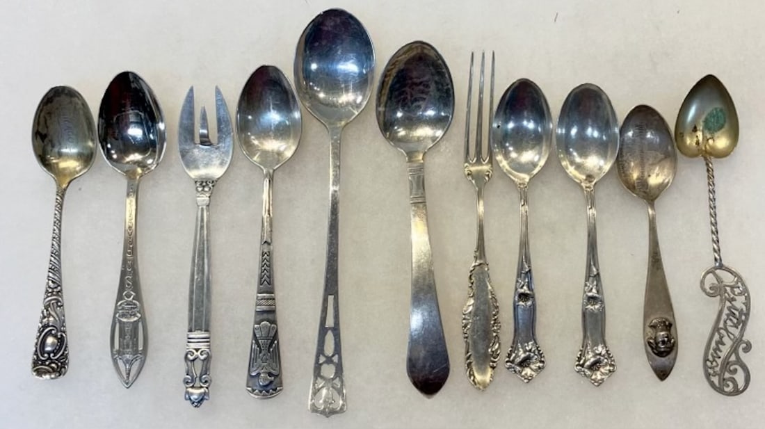 Collection of Smaller Collector Spoons - All Sterling Silver (Approx 110 Grams) (1 of 5)