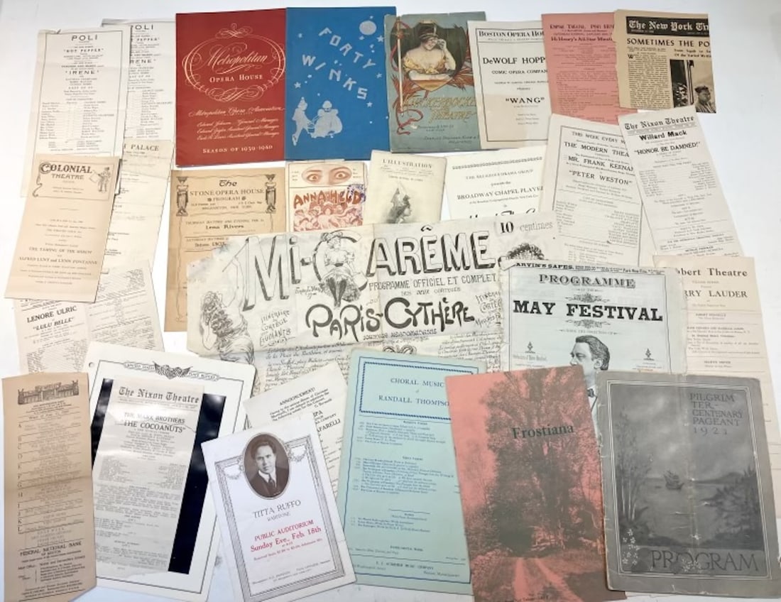 Theatre Programs - Vintage & Antique, Colonial, Metro Opera House, Marx Bros At Nixon Theatre, 1882 (1 of 4)