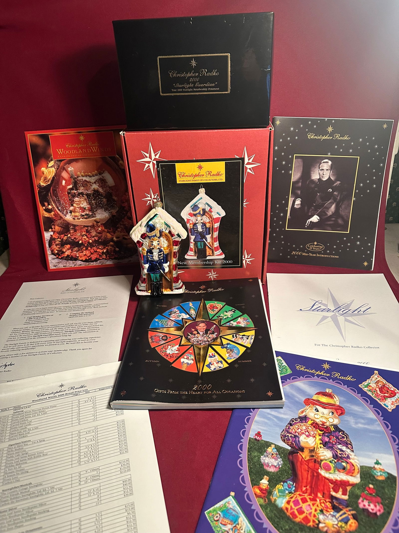 Christopher Radko New Membership Kit - 2000 with Ornament Star Light Guardian (1 of 4)