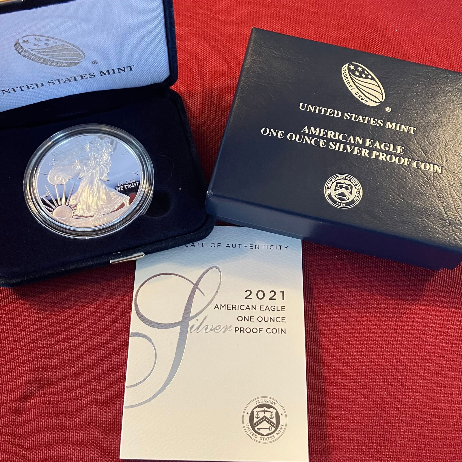 2021-W One Ounce .999 Fine Proof Silver Eagle (1 of 3)