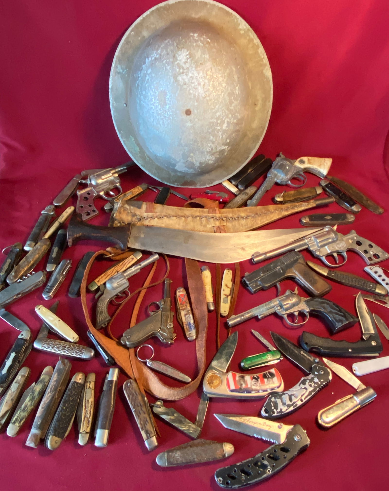 Older and Vintage Cap Guns, Jack Knives, Other Knives, and Helmet - Conditions Vary - As Seen (1 of 6)