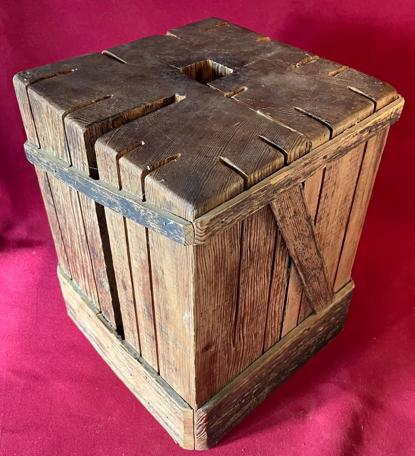 Primitive Rustic Cutlery Wood Block/Holder (1 of 6)