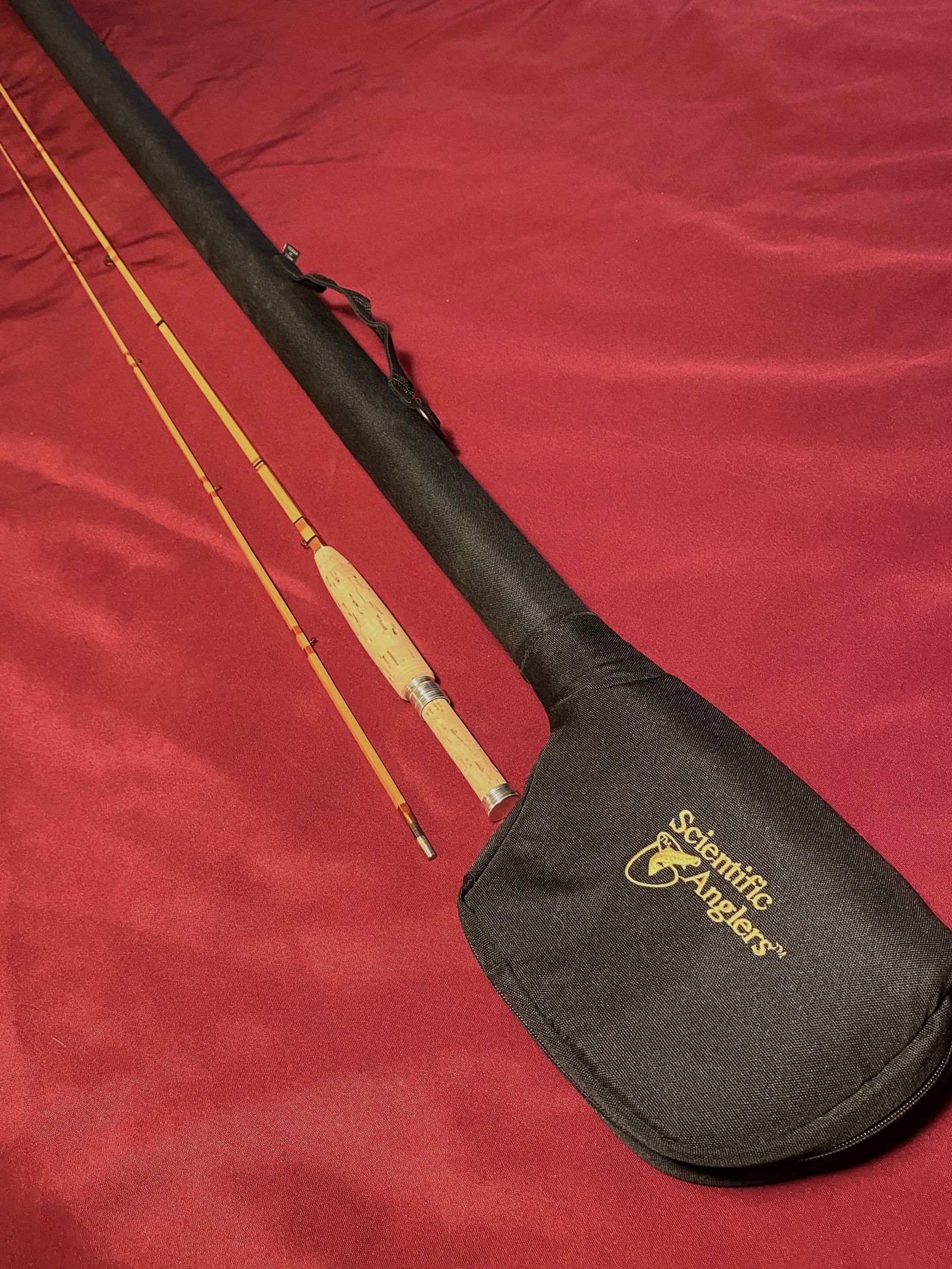 7' - 1 1/2" 4 wt 'Quad' Blonde Cane One Tip Fly Rod - J.W.H. (1 of 5)