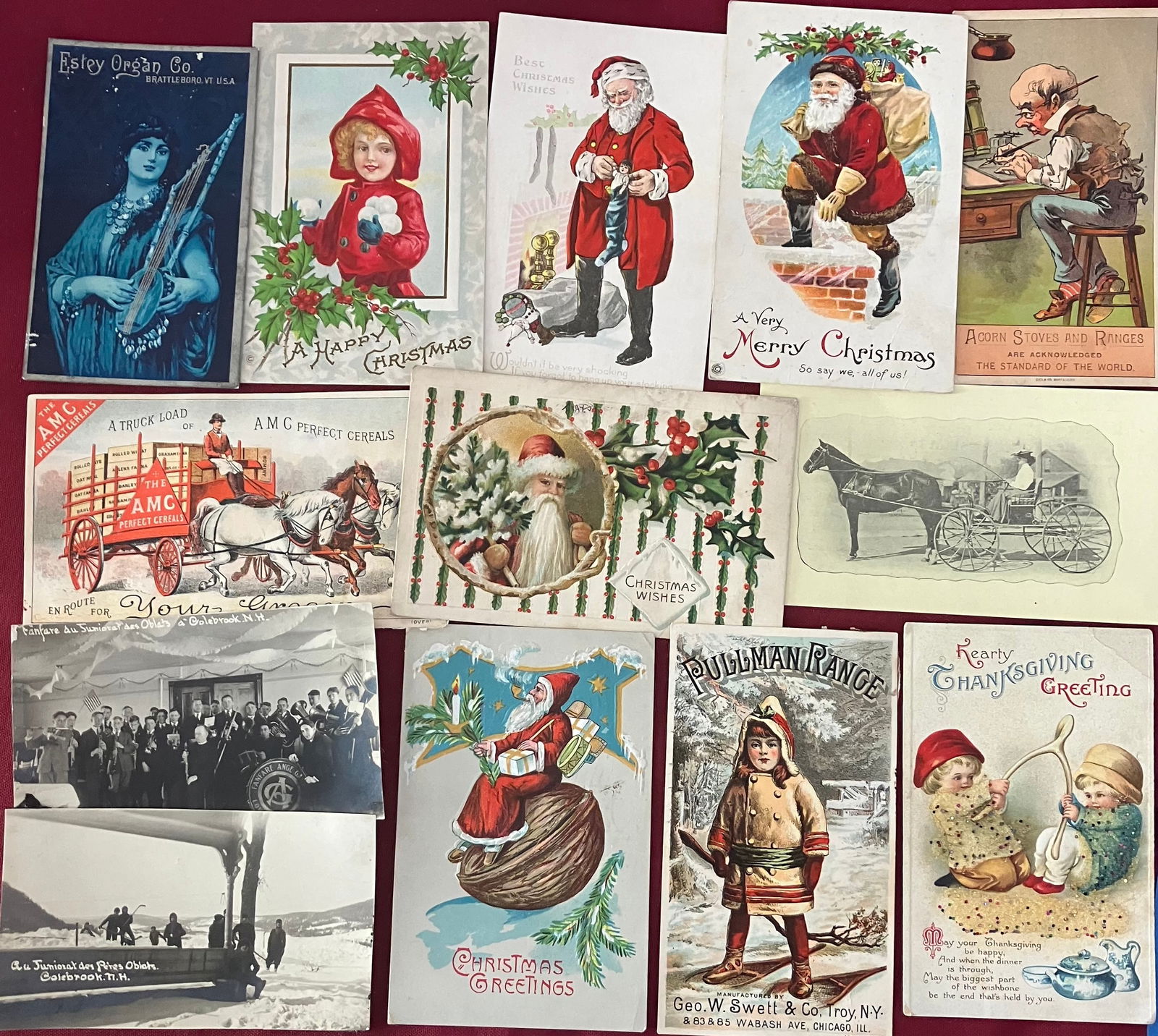 Antique Christmas Postcards, Trade Cards, RPPC, Etc. (1 of 6)