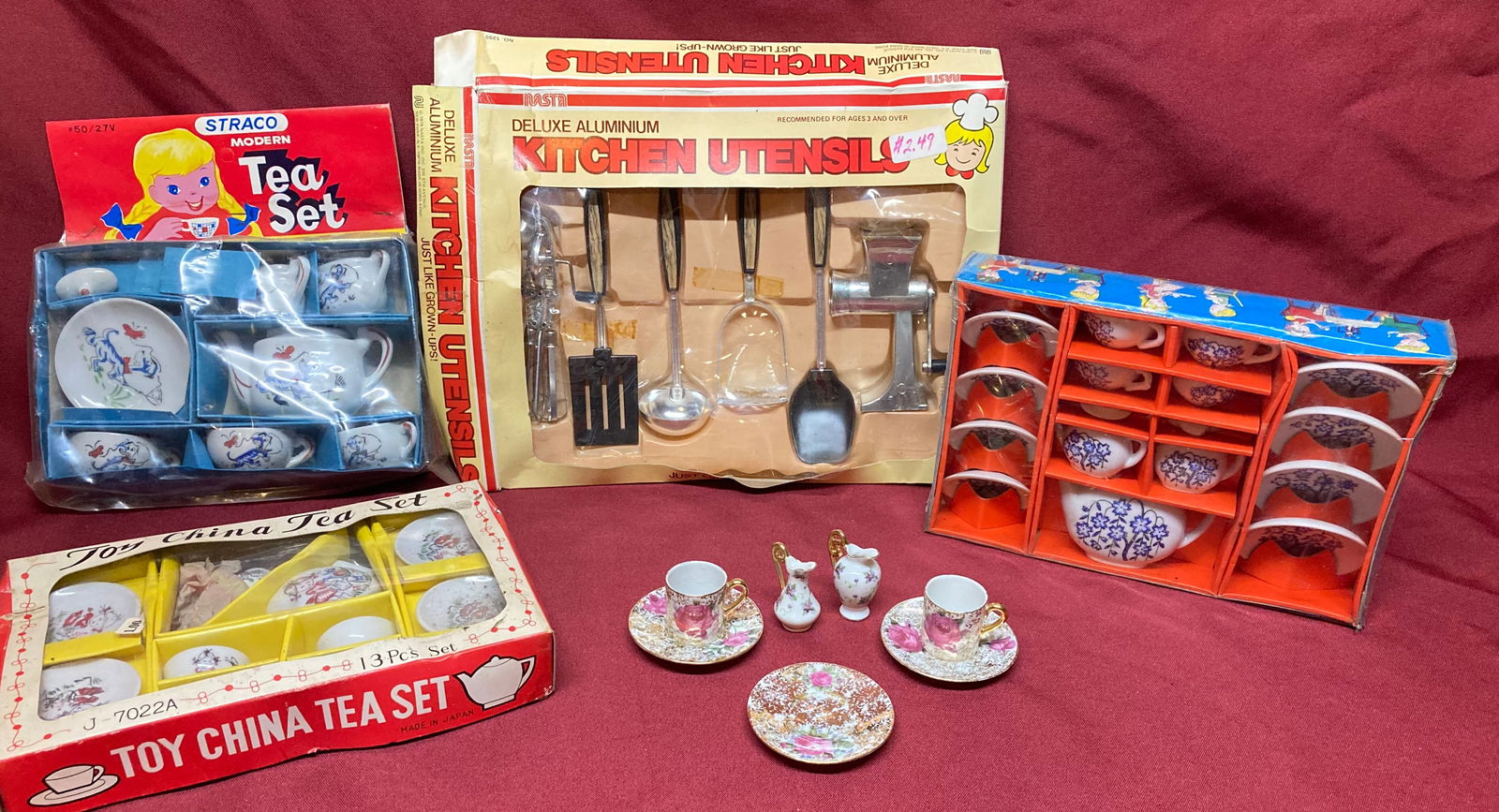 Vintage Child's Tea Sets & Kitchen Set (1 of 4)
