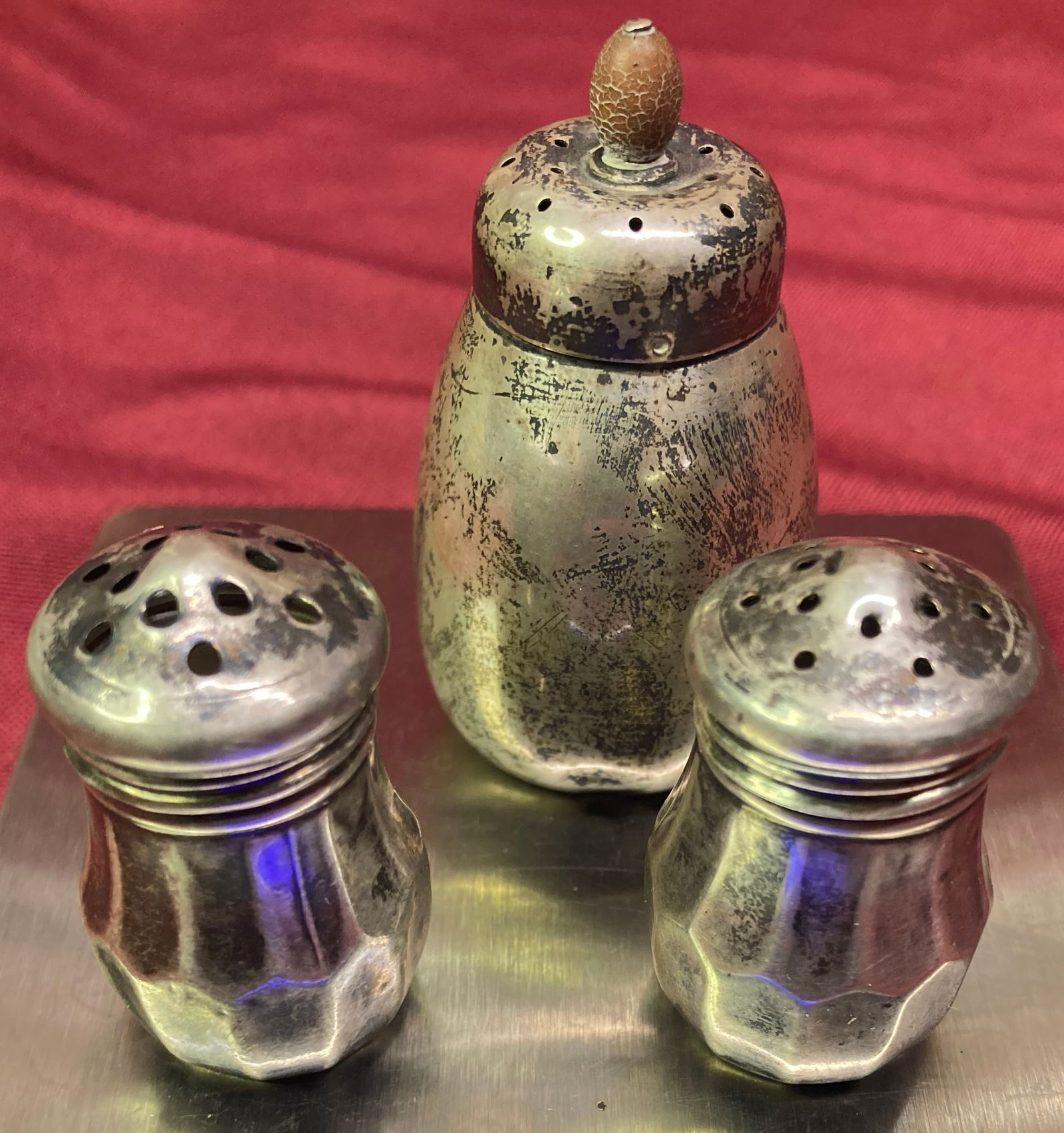 Three Sterling Salt & Pepper Shakers - Approx 33.1 Grams (1 of 5)