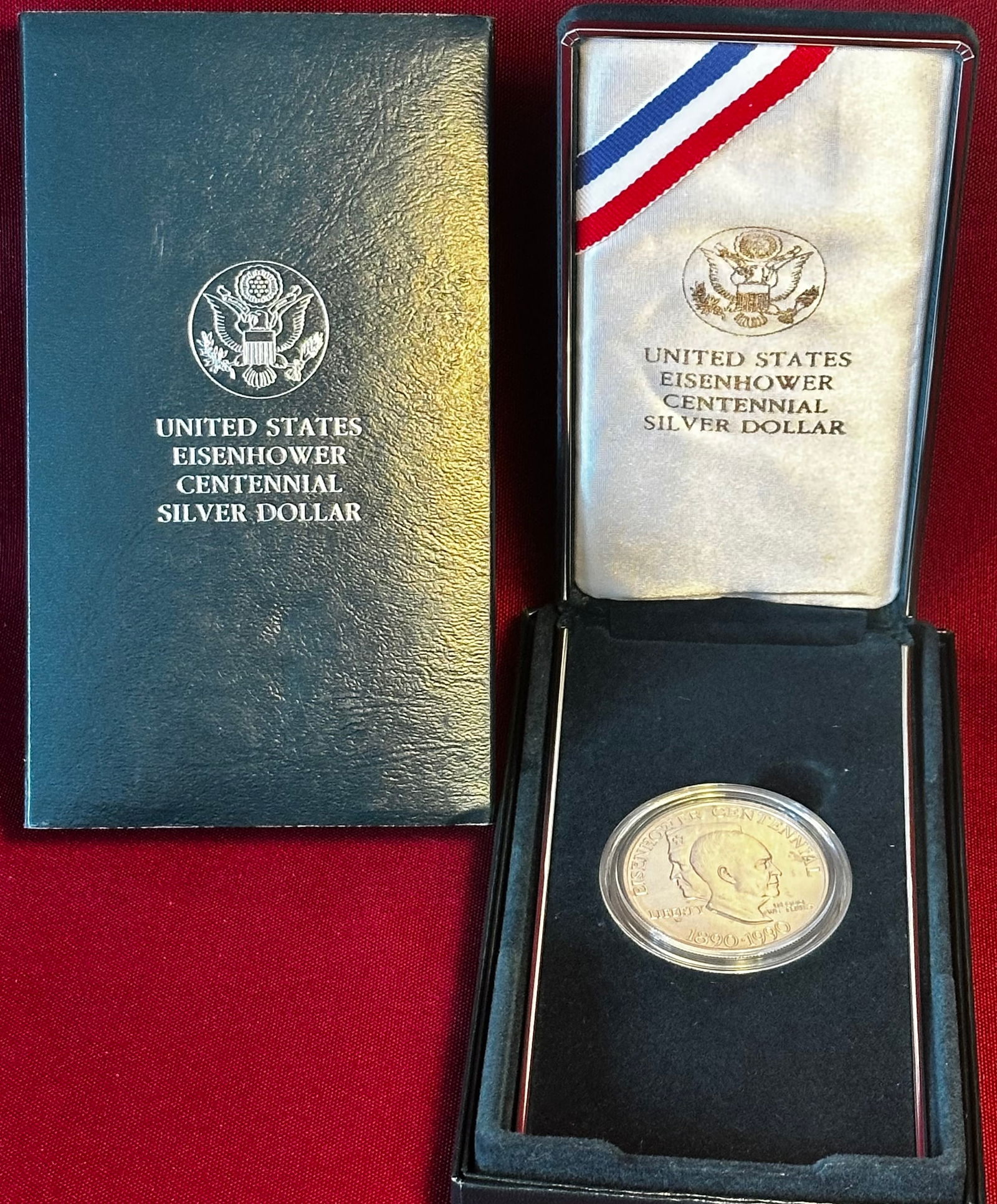 1990-W Eisenhower Commemorative Silver Dollar (1 of 4)