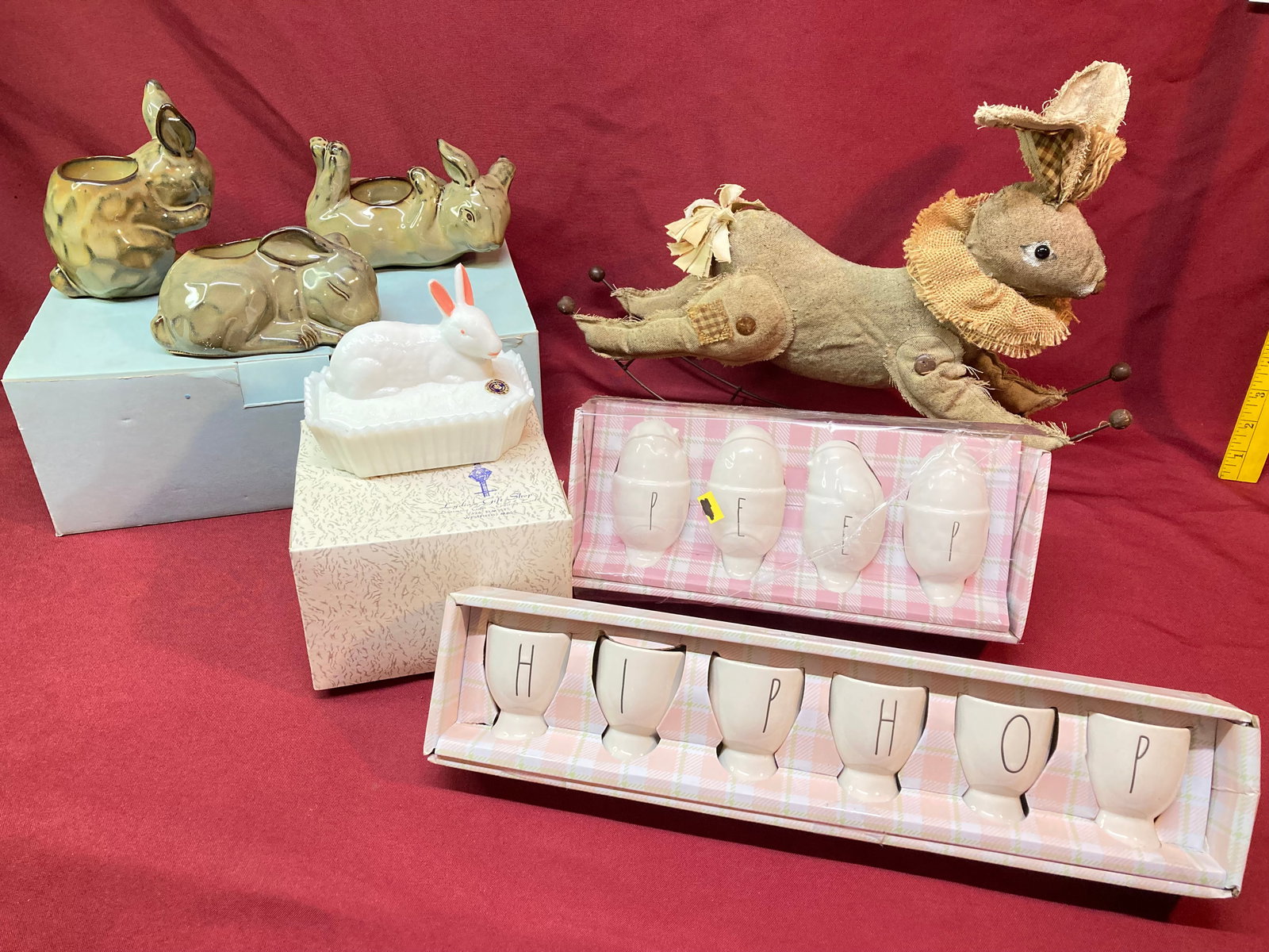 Collection of Rabbits, Egg Cups, Etc. - Easter/Spring Themed: Collection of Rabbits, Egg Cups, Etc. - Easter/Spring Themed