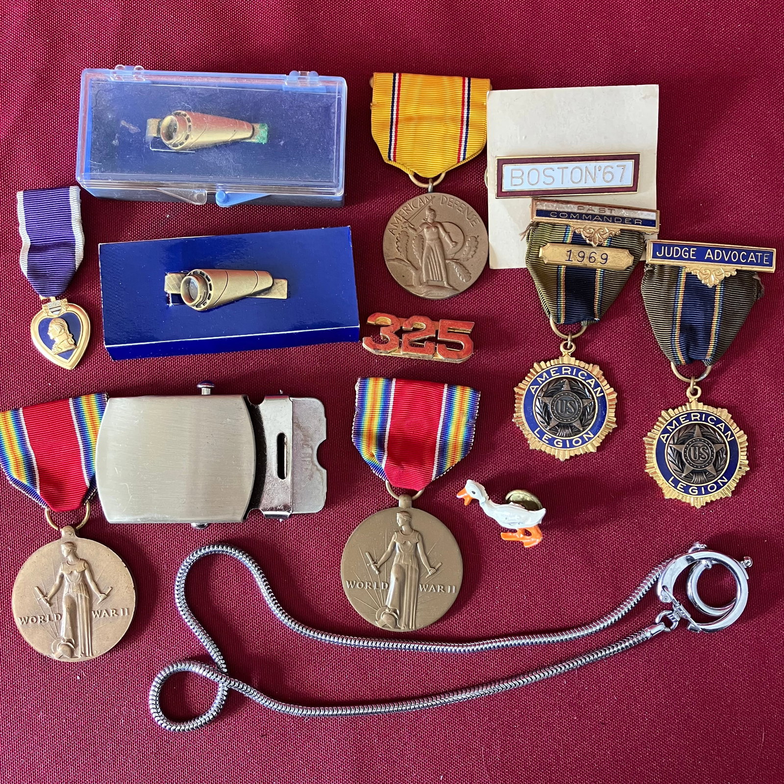 Military Medals, American Legion, Tie Clips, Etc. (1 of 6)