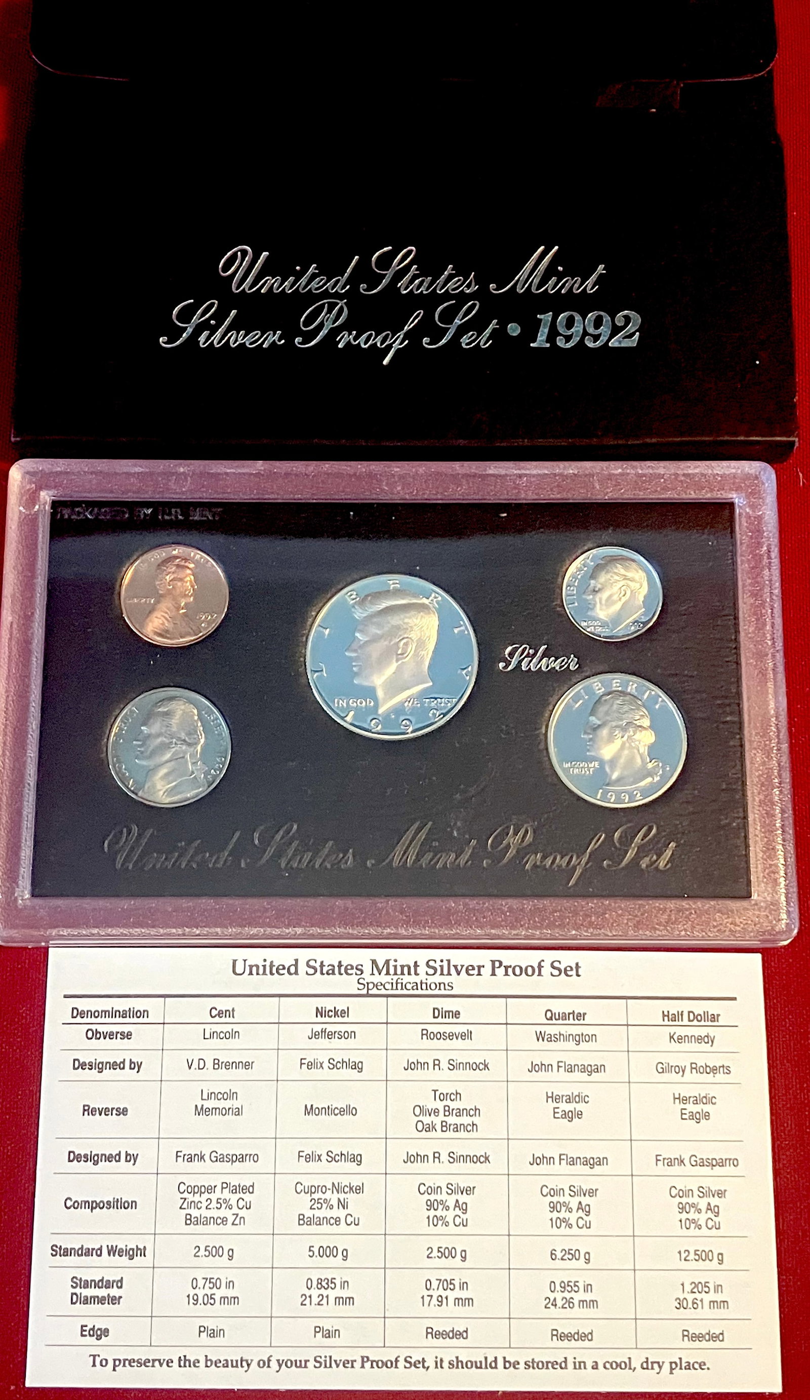 1992 U.S. Mint Silver Proof Set (1 of 2)