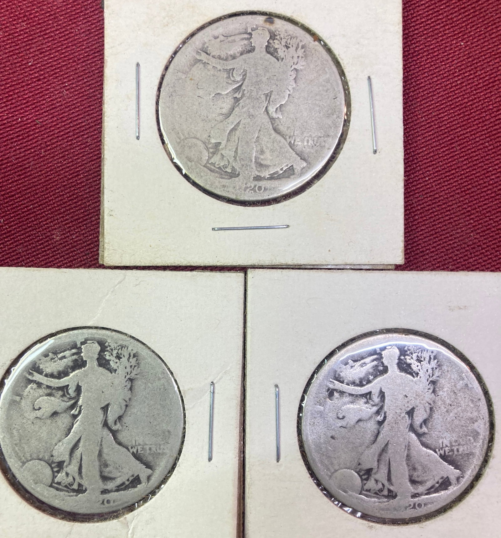 Three Walking Liberty Silver Half Dollars (1 of 2)