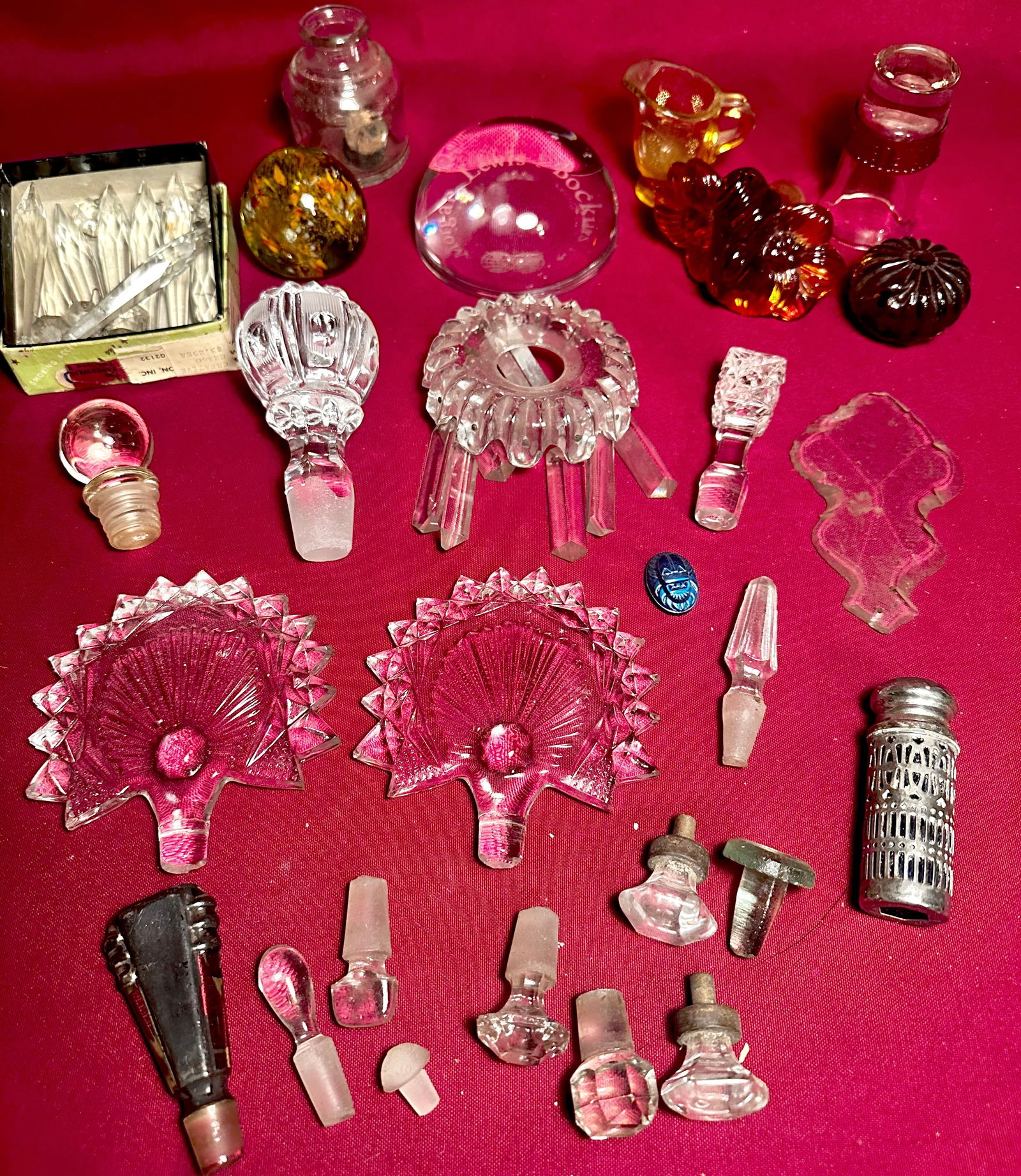 Glass Prisms, Glass Stoppers, Paperweights, Etc.: Glass Prisms, Glass Stoppers, Paperweights, Etc.