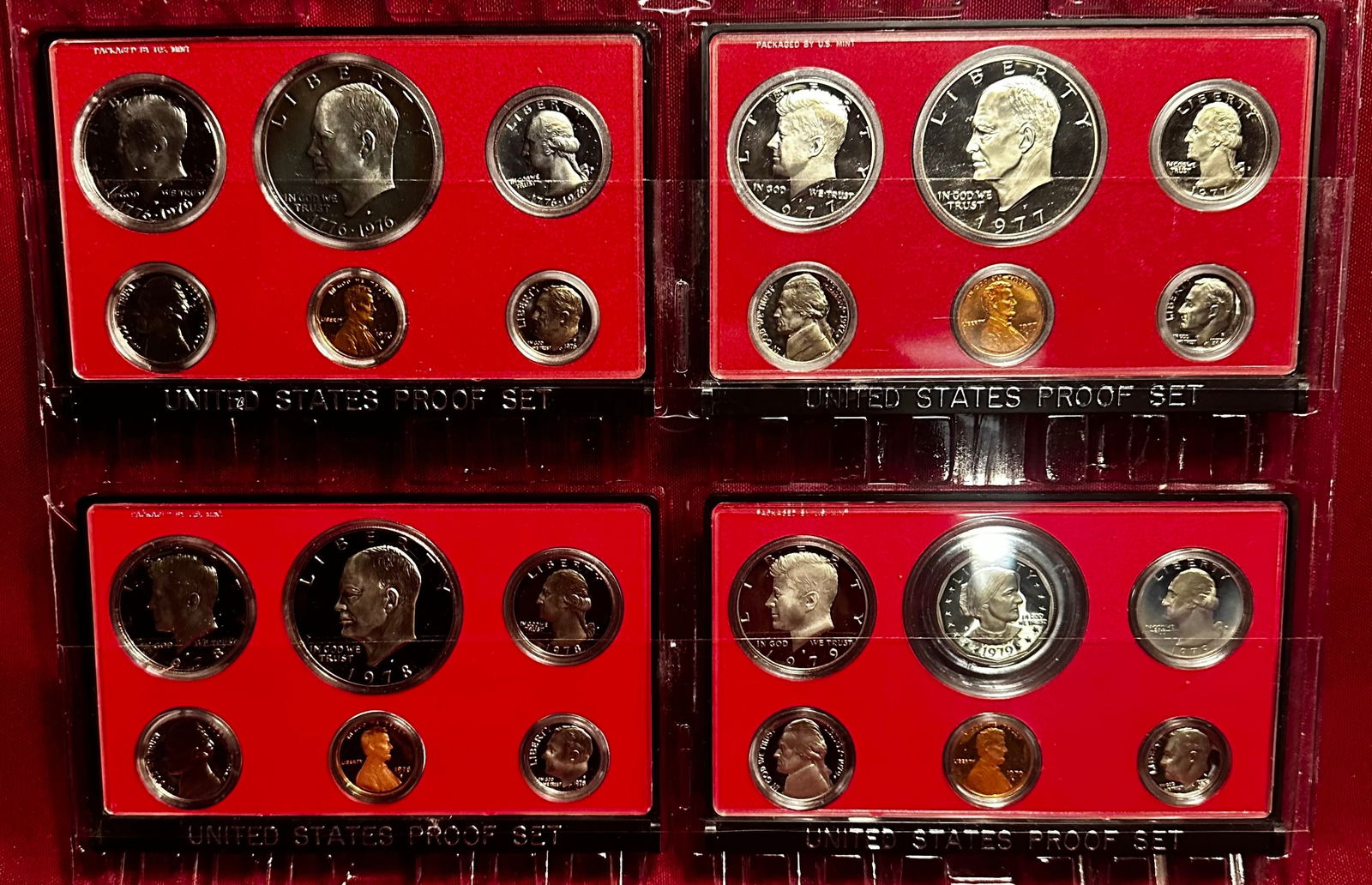 Four U.S. Mint Proof Sets - 1976-1979 - In Page Sleeves (No Boxes) (1 of 5)