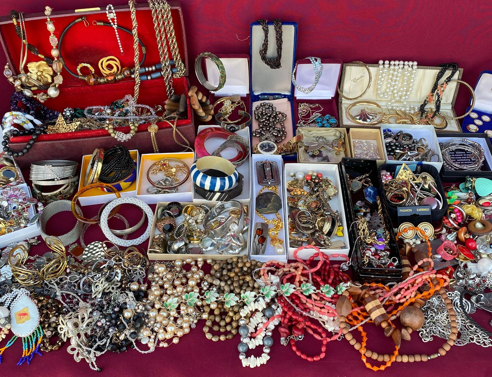 Huge Lot of Older, Vintage, and Costume Jewelry - Various Materials & Types (1 of 6)